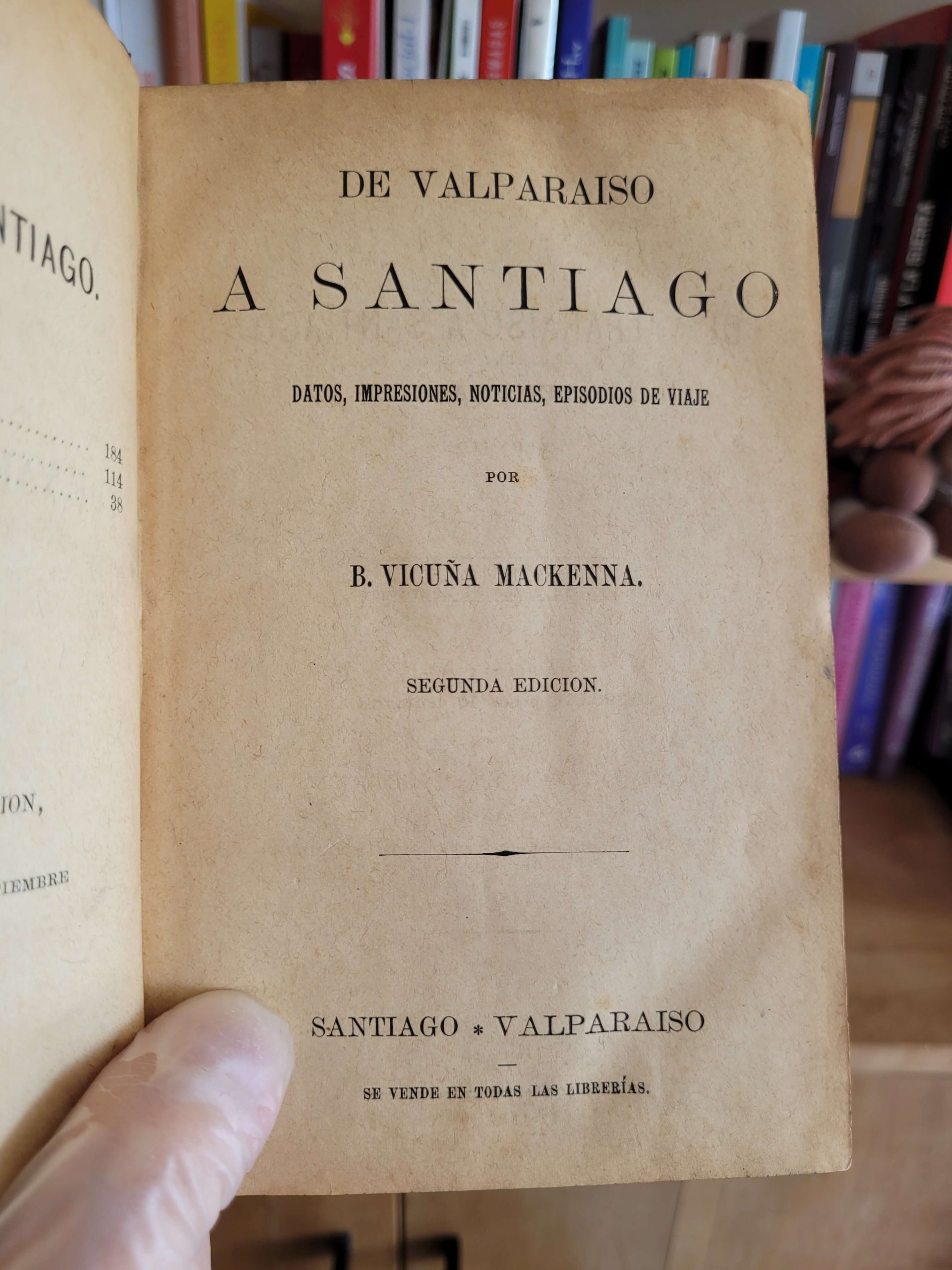 De Valparaíso a Santiago (1877) (Benjamín Vicuña Mackenna)