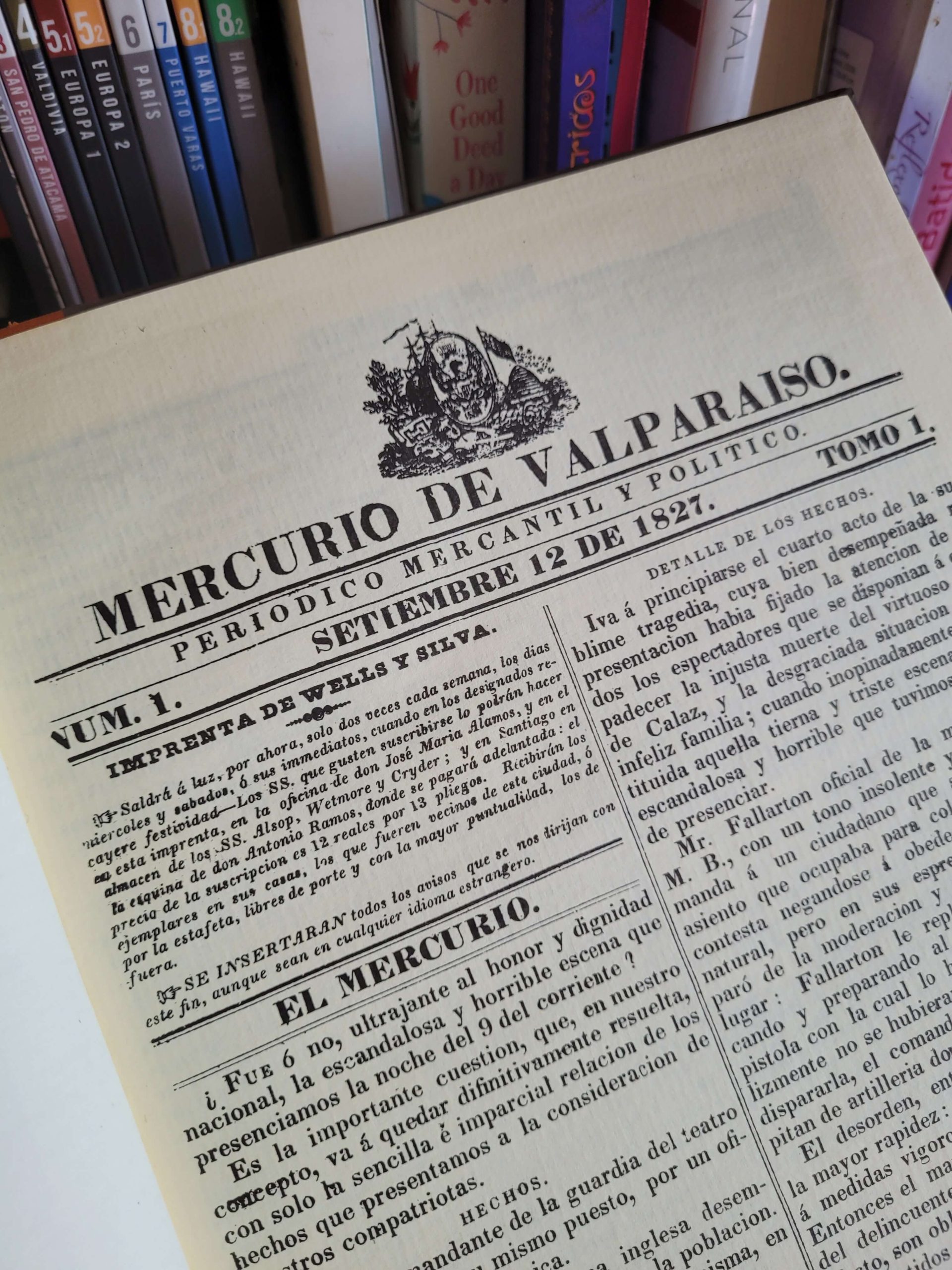 El Mercurio de Valparaíso, números del 1º al 15º