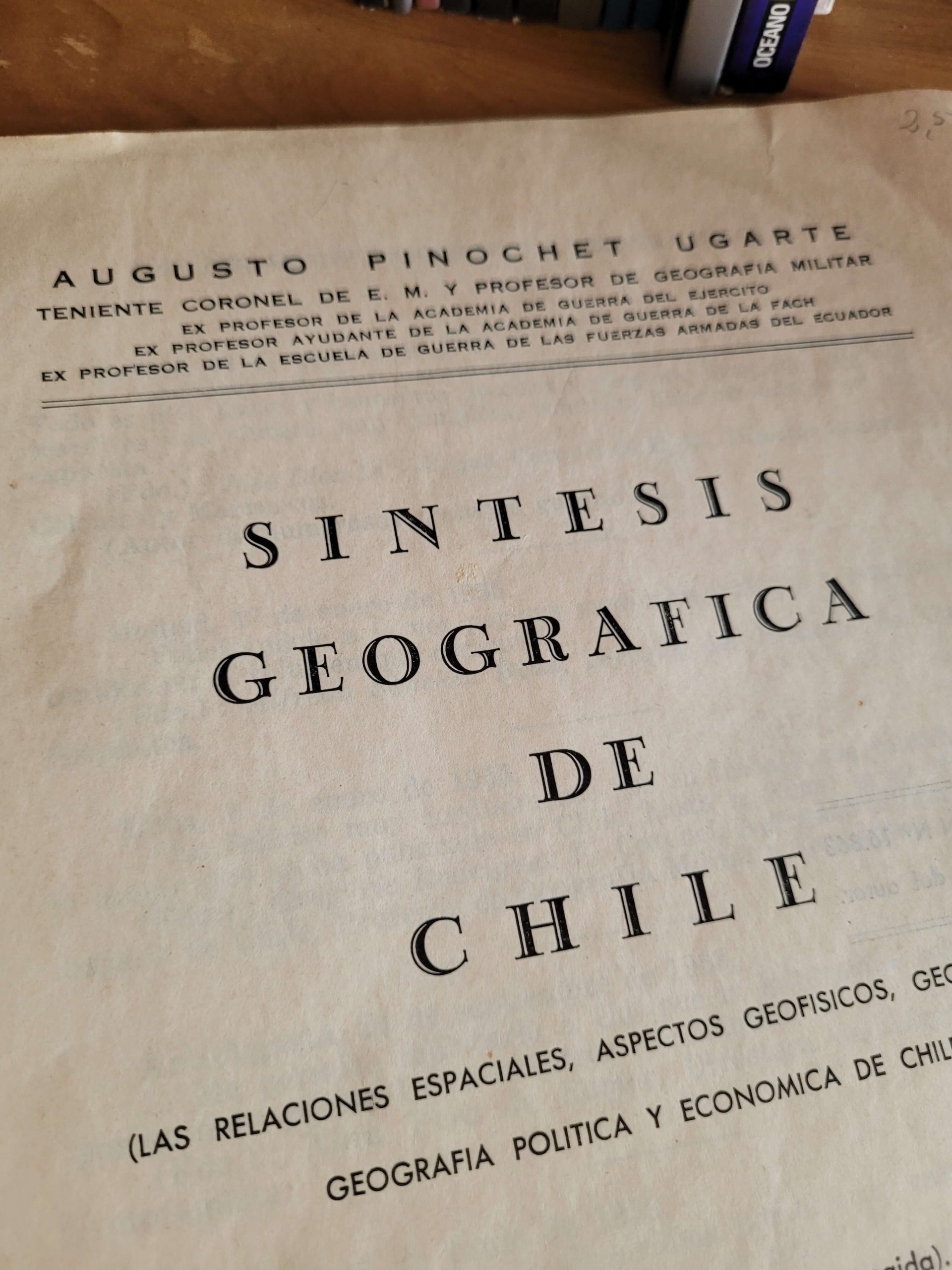 (1963) Síntesis geográfica de Chile (Augusto Pinochet Ugarte)