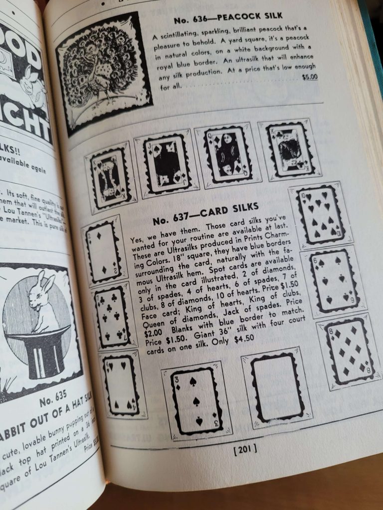 (1966) Louis Tannen magic catalog Páginas con Historia