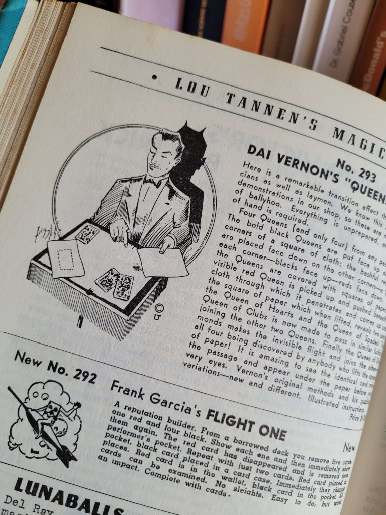 (1966) Louis Tannen magic catalog Páginas con Historia
