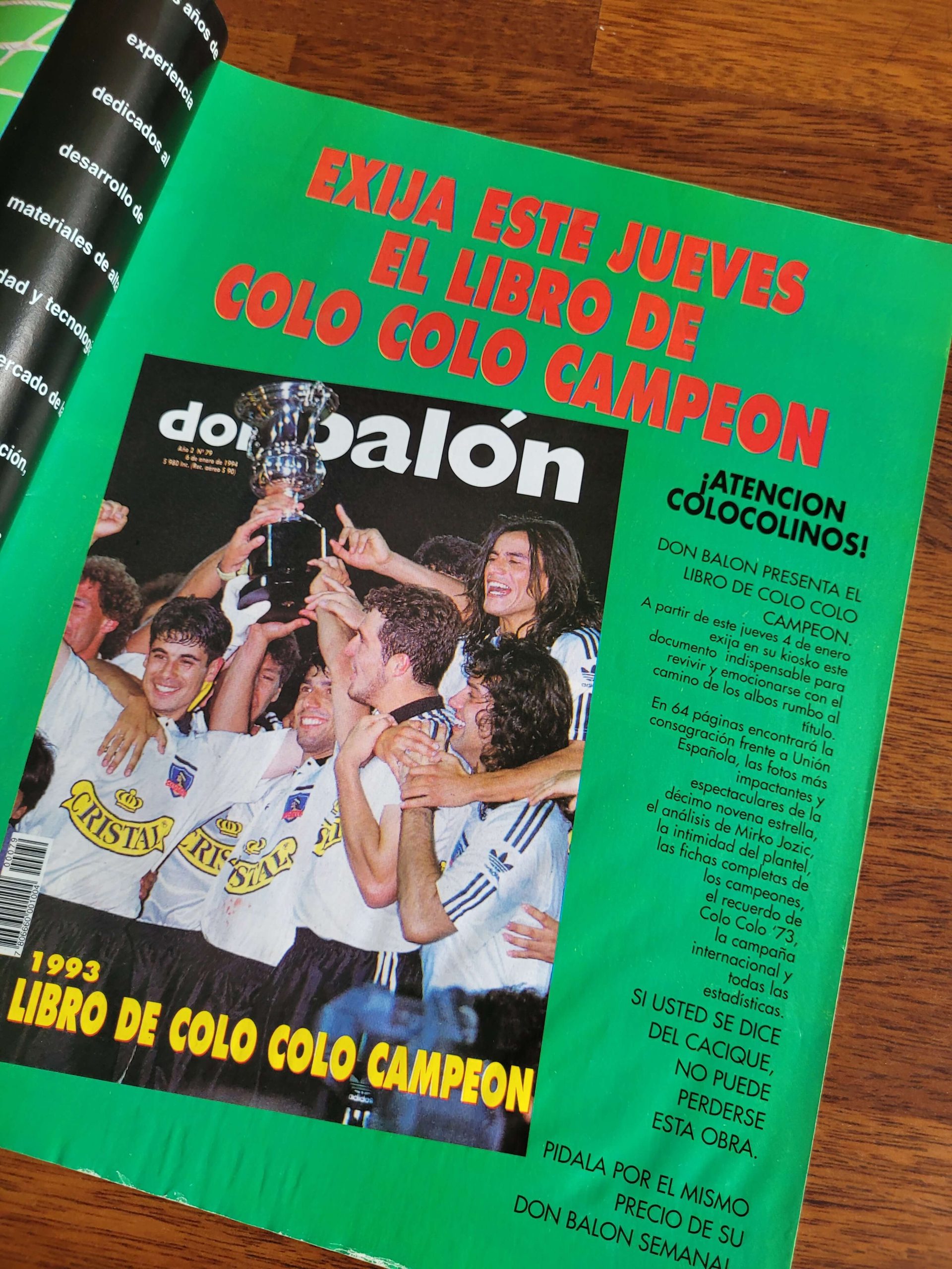 (1993) Don Balón Colo Colo campeón 93