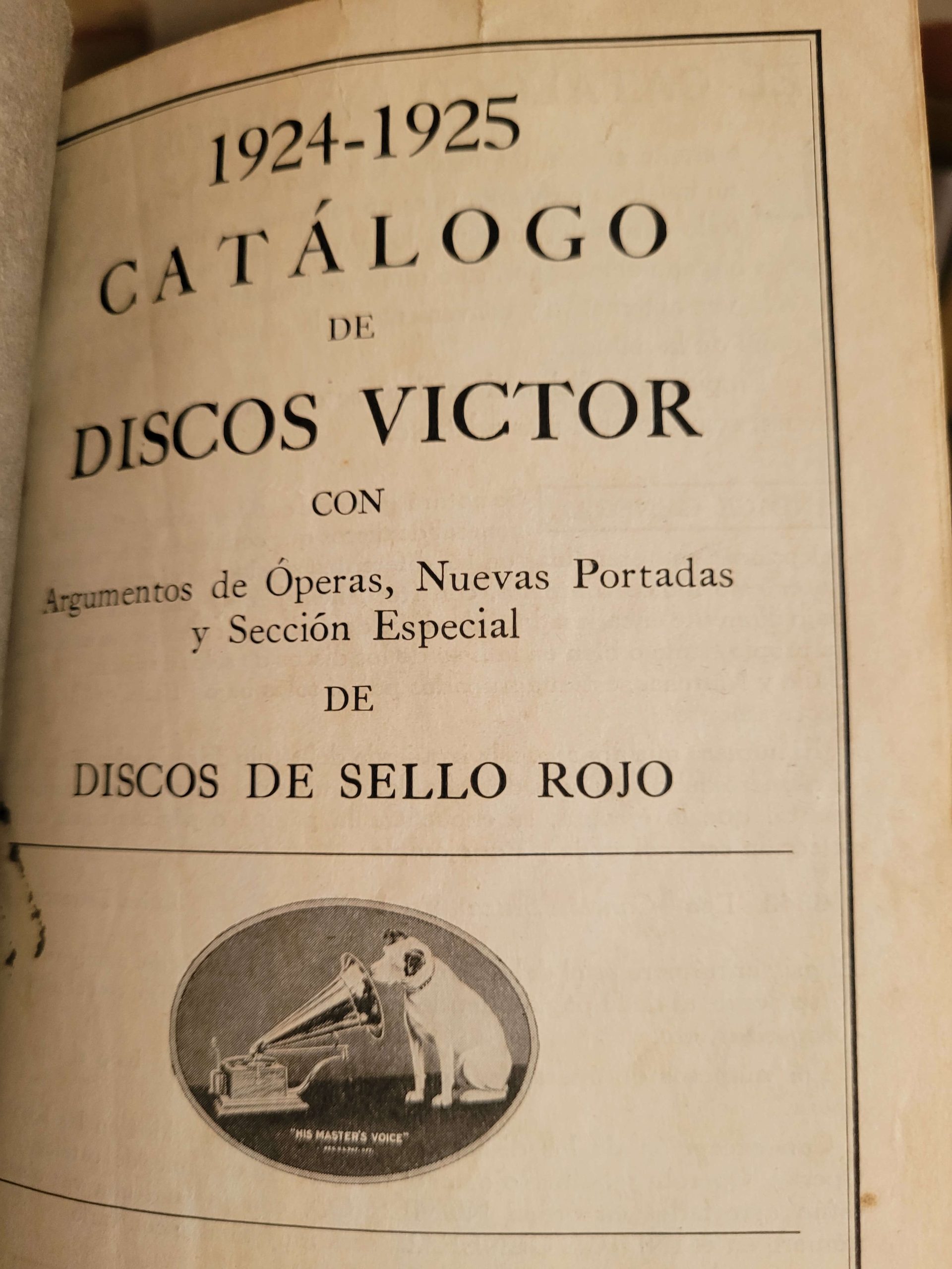 (1925) Catálogo 1924-1925 Discos Víctor