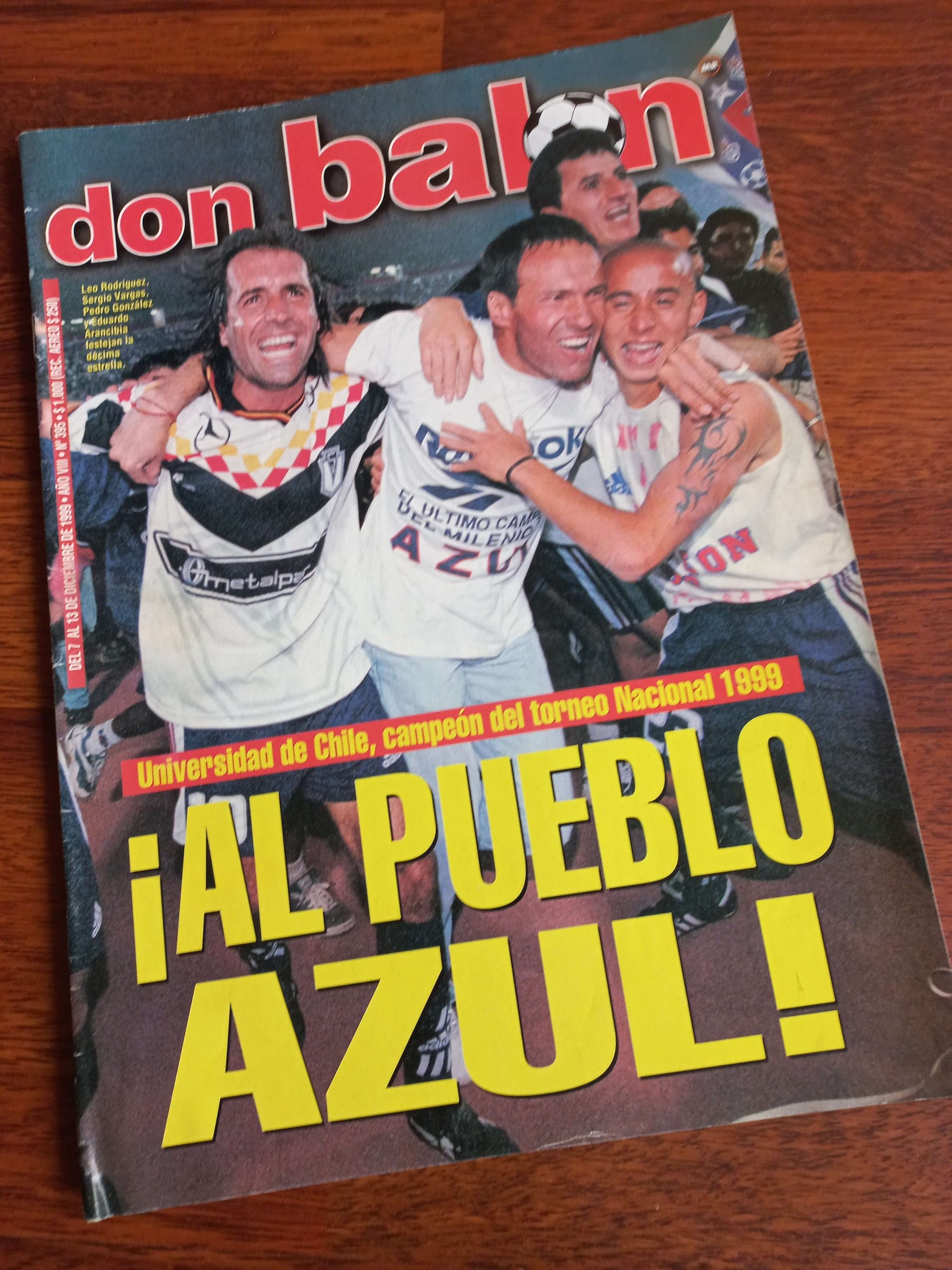 (1999) Revista Don Balón Universidad de Chile campeón 99