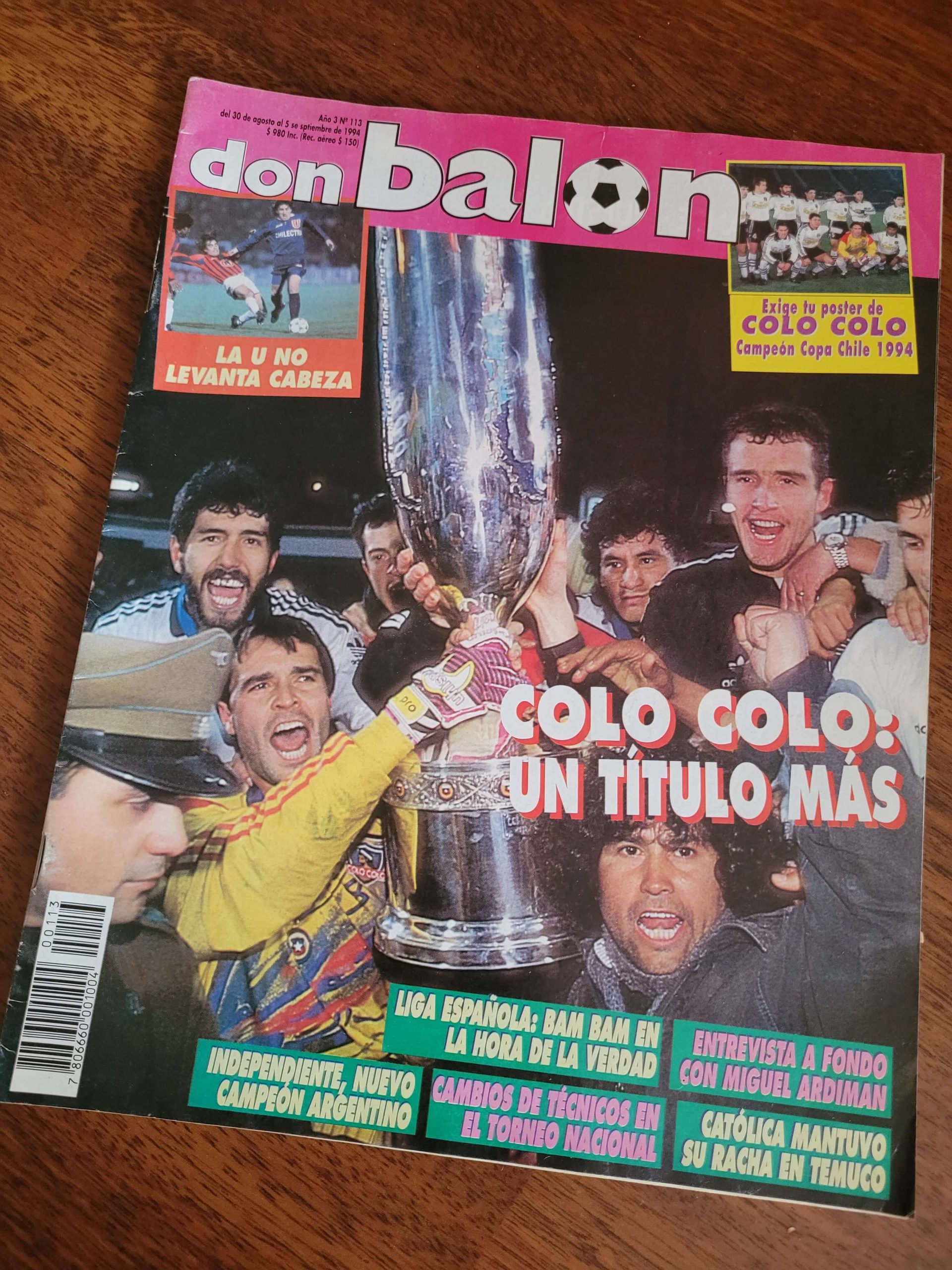 (1994) Don Balón Colo Colo campeón Copa Chile 94