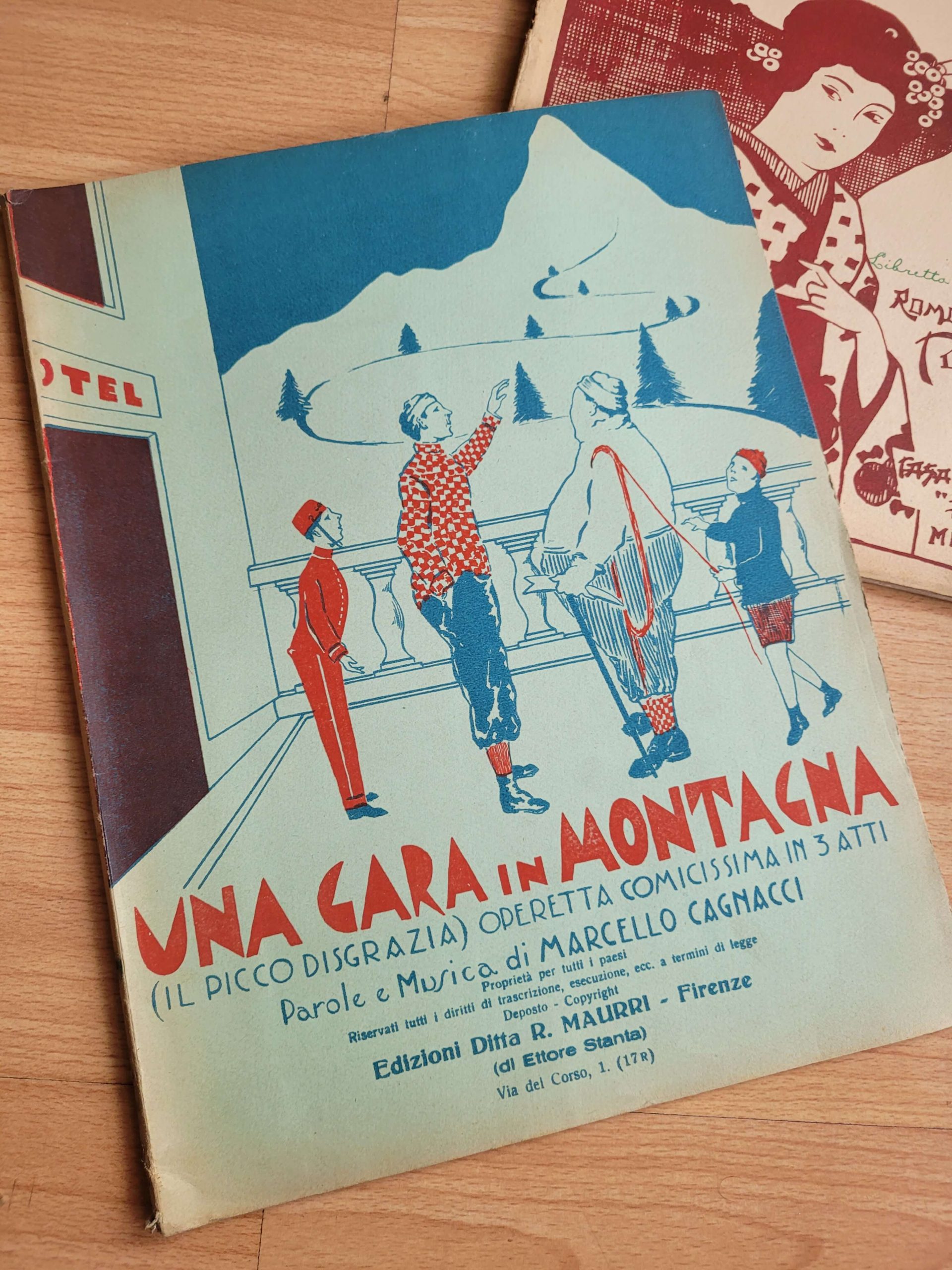 Libros de partituras de operetas italianas, años 40s (x2)