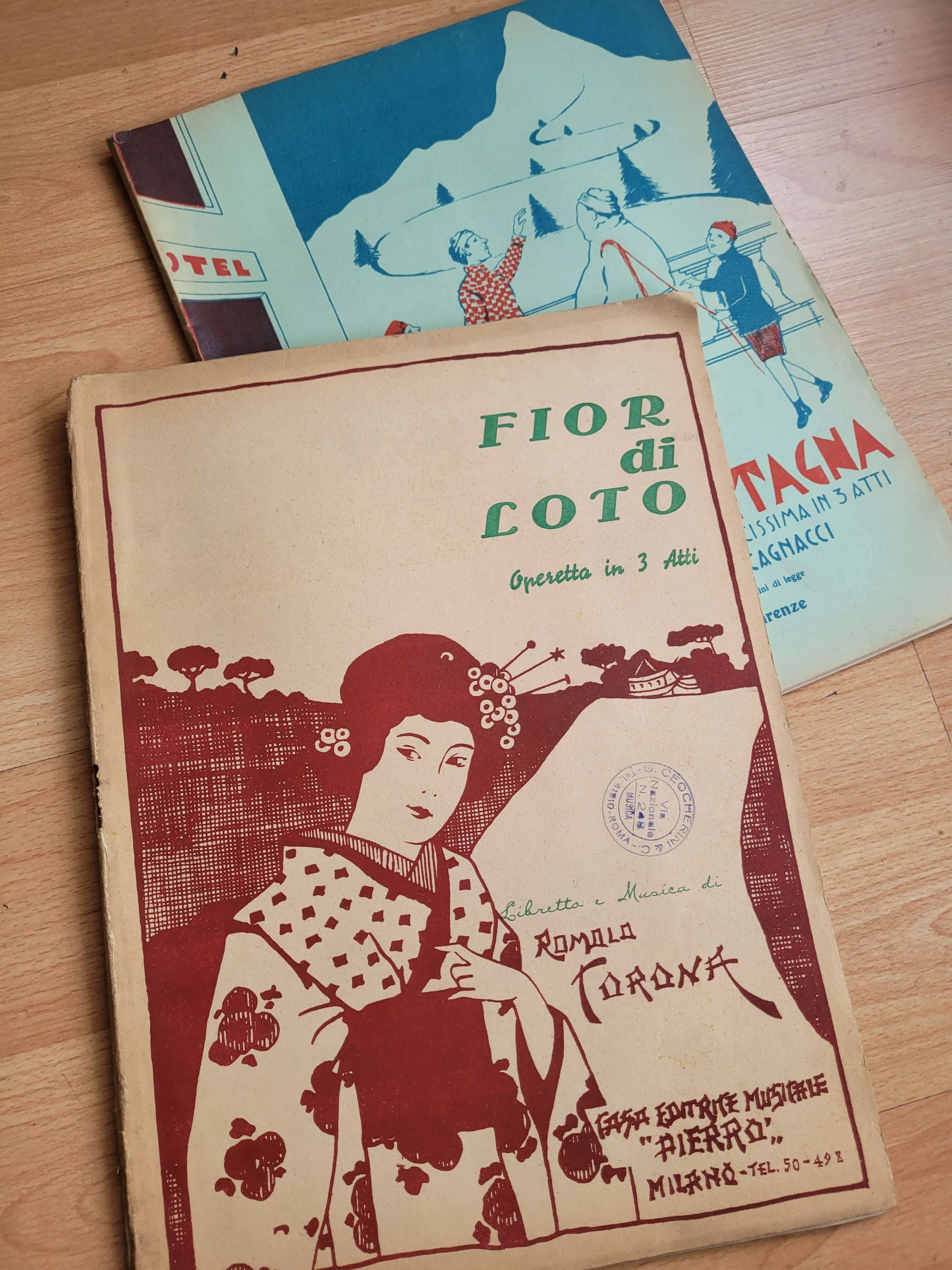 Libros de partituras de operetas italianas, años 40s (x2)