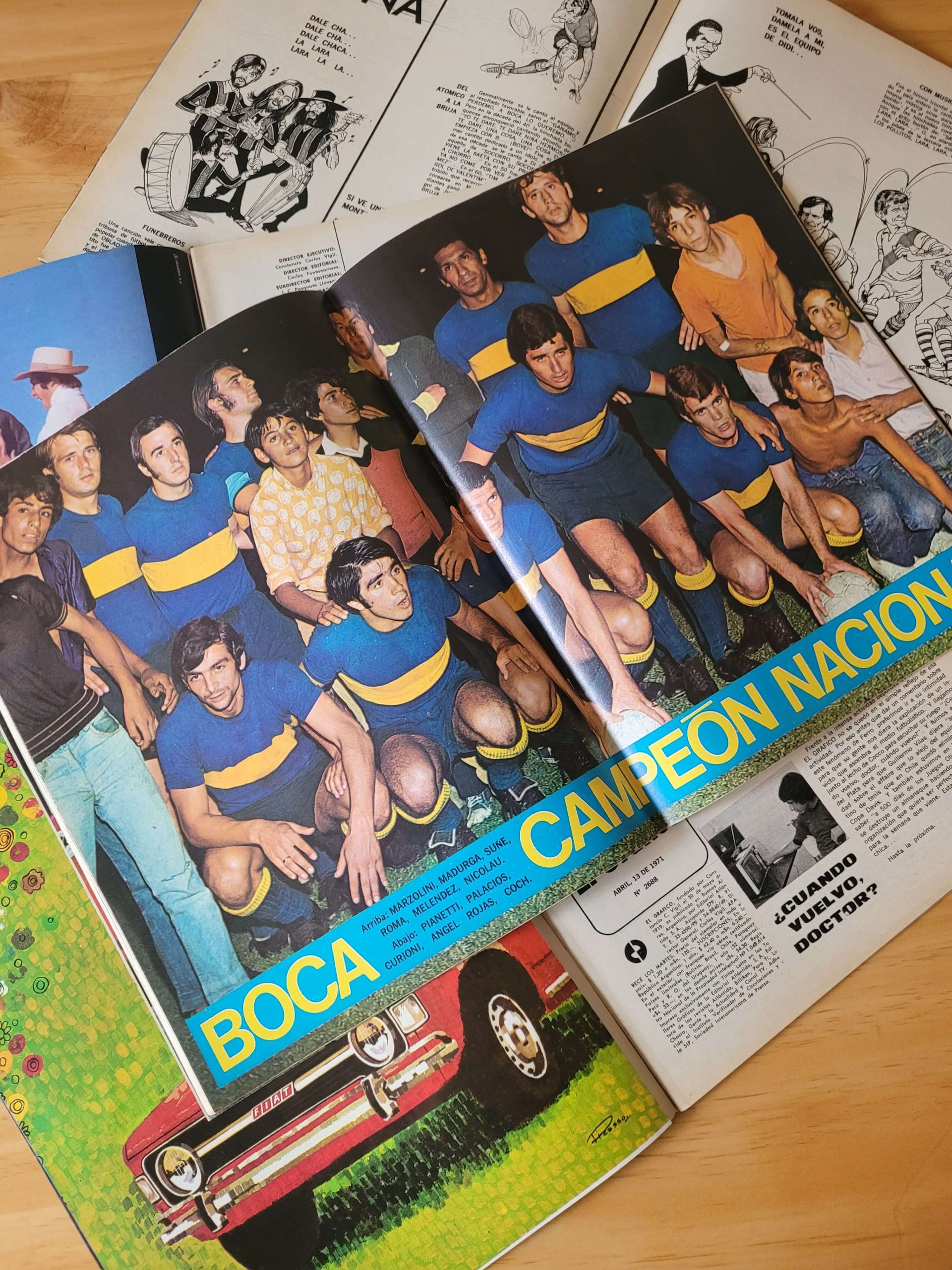 Pack El Gráfico Argentina, años 70s -Boca y River- (x4)