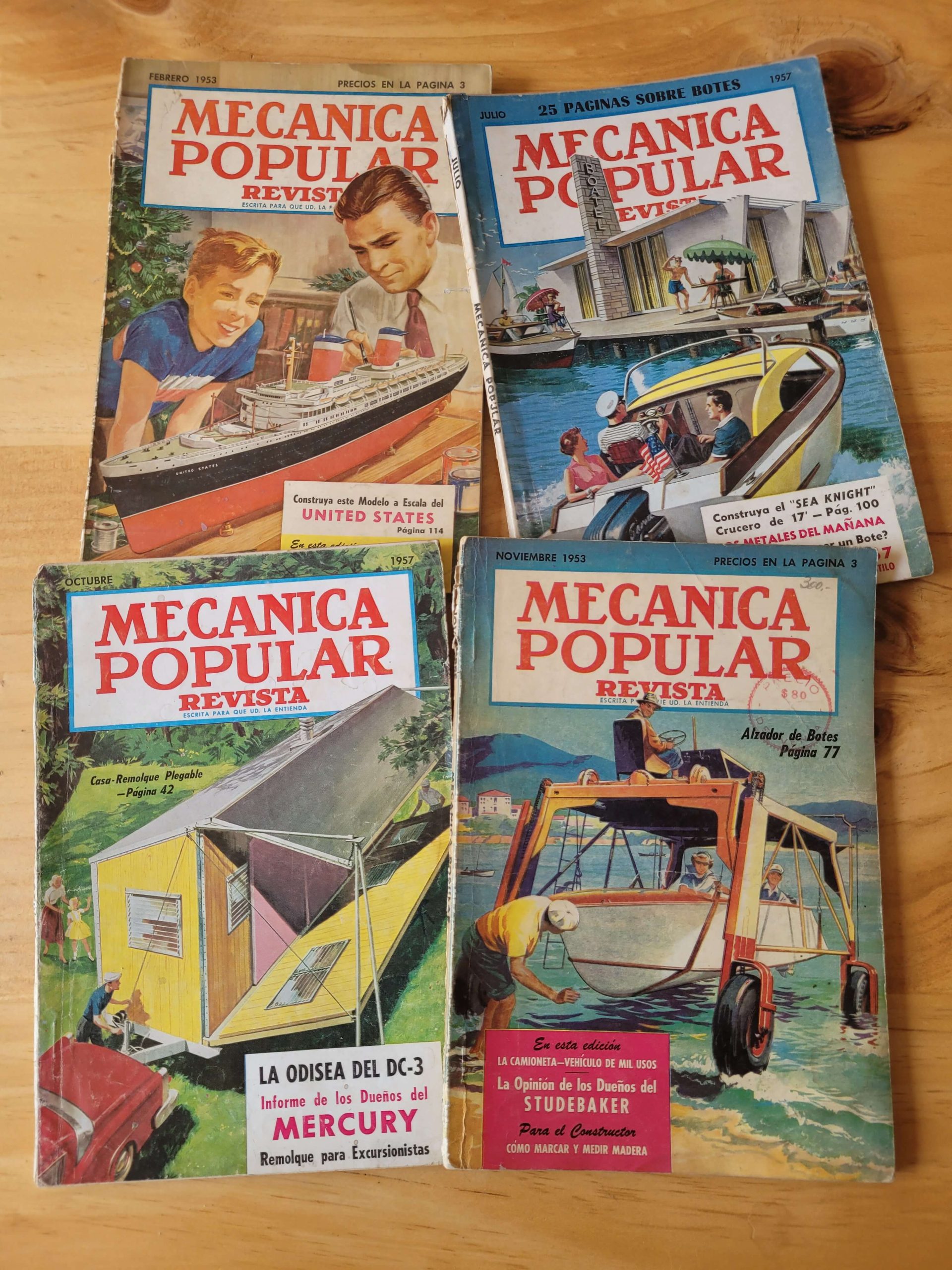 Pack Mecánica Popular años 50s (x4)