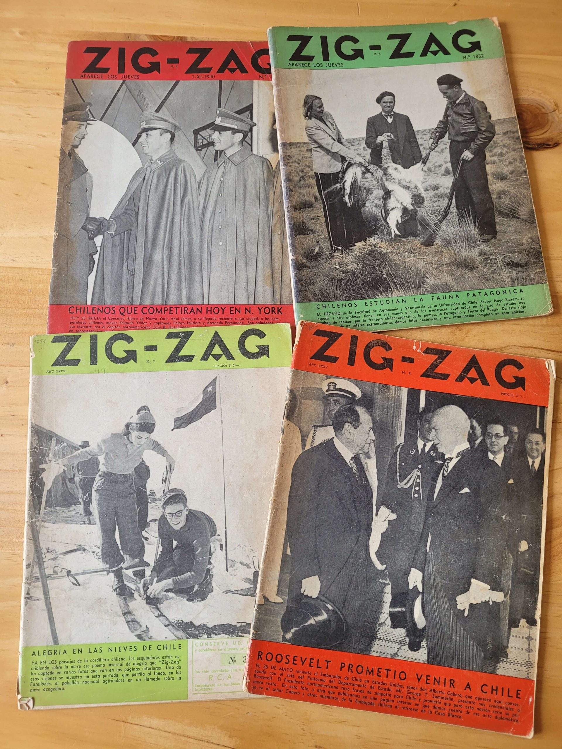 Pack revista Zig Zag años 40s -Cultura y miscelaneos- (x4)