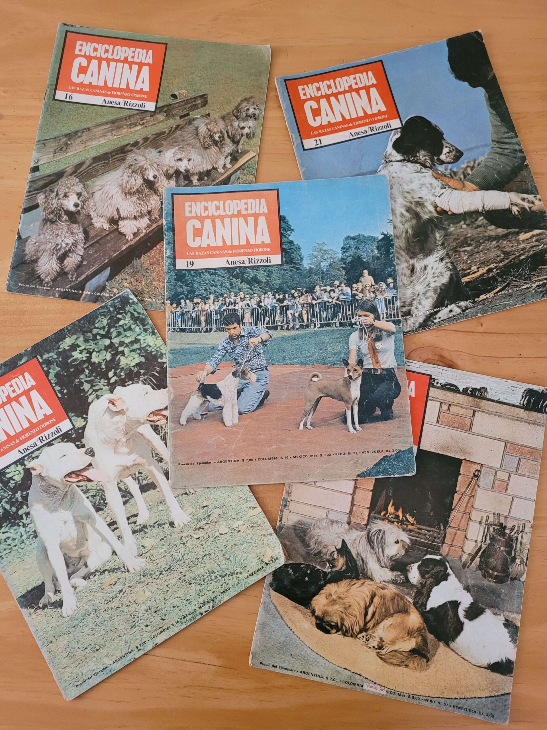 Pack ENCICLOPEDIA CANINA, años 70s (x5)