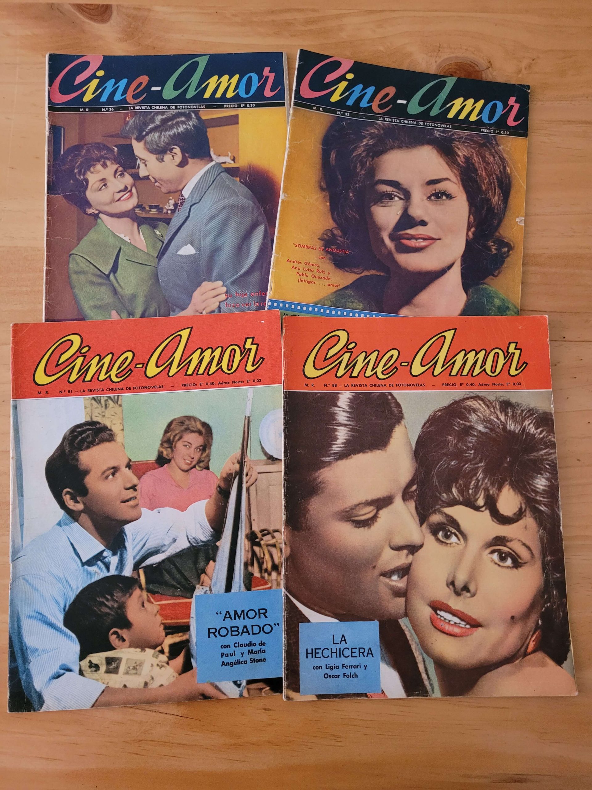 Pack revista Cine Amor años 60s (x4)