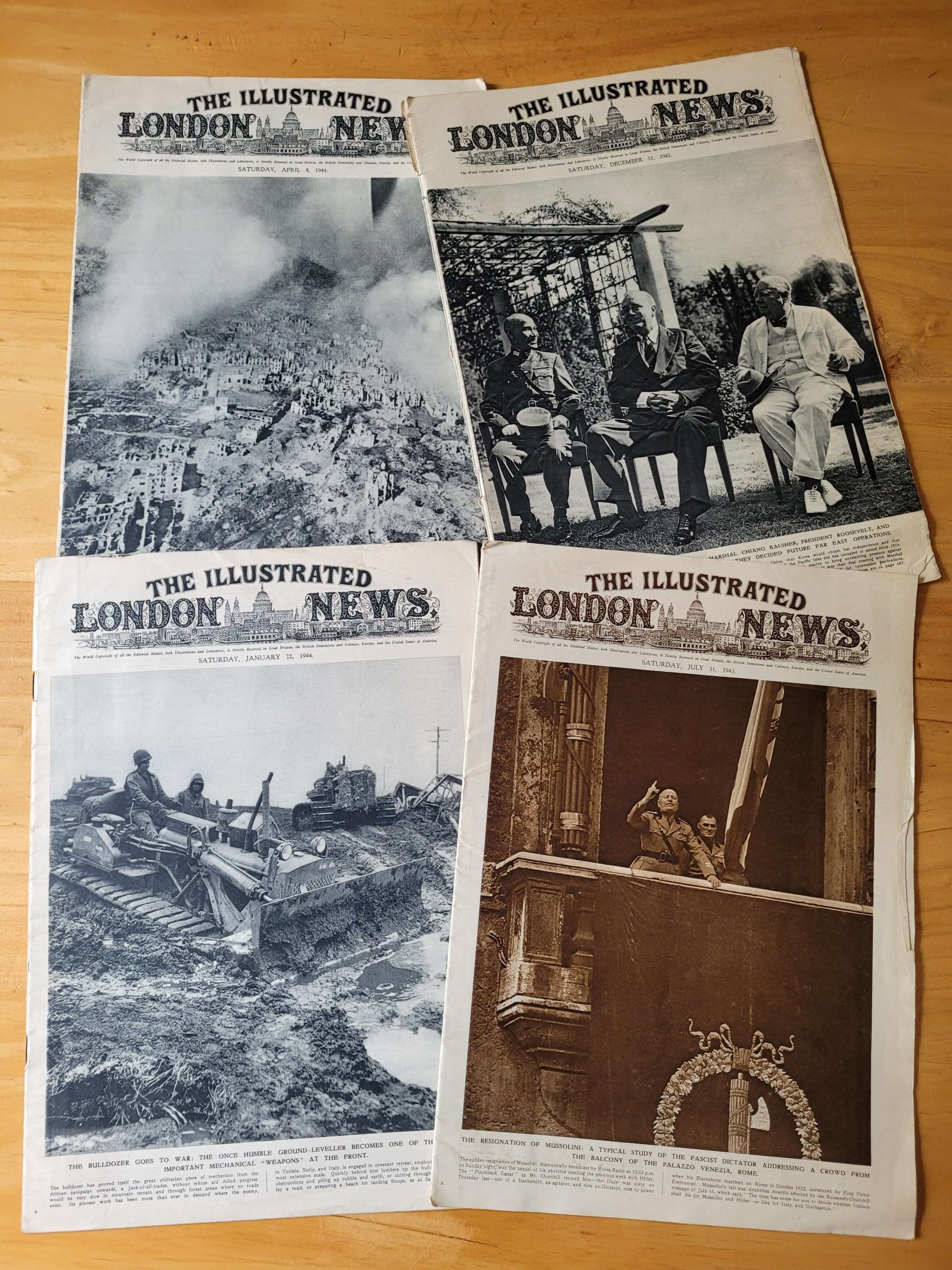 Pack revista THE ILLUSTRATED LONDON NEWS, principios años 40s (x4)