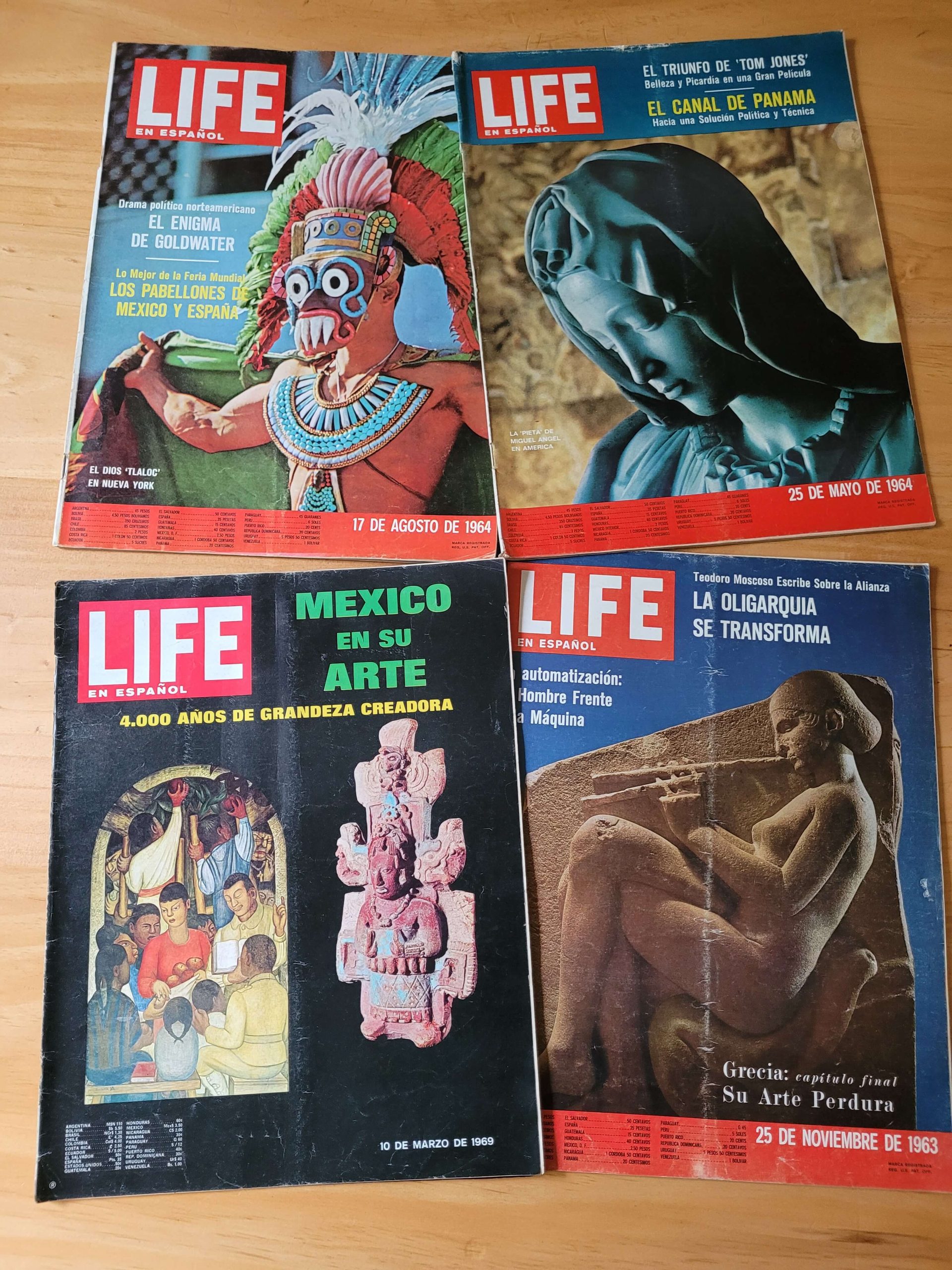 Pack revista LIFE, años 60s (x4)