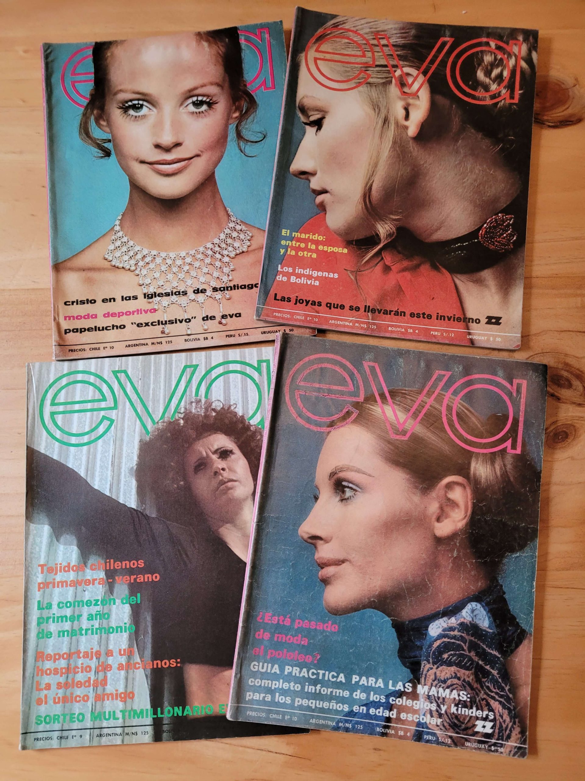 Pack EVA, años 70s -Moda y mujer- (x4)