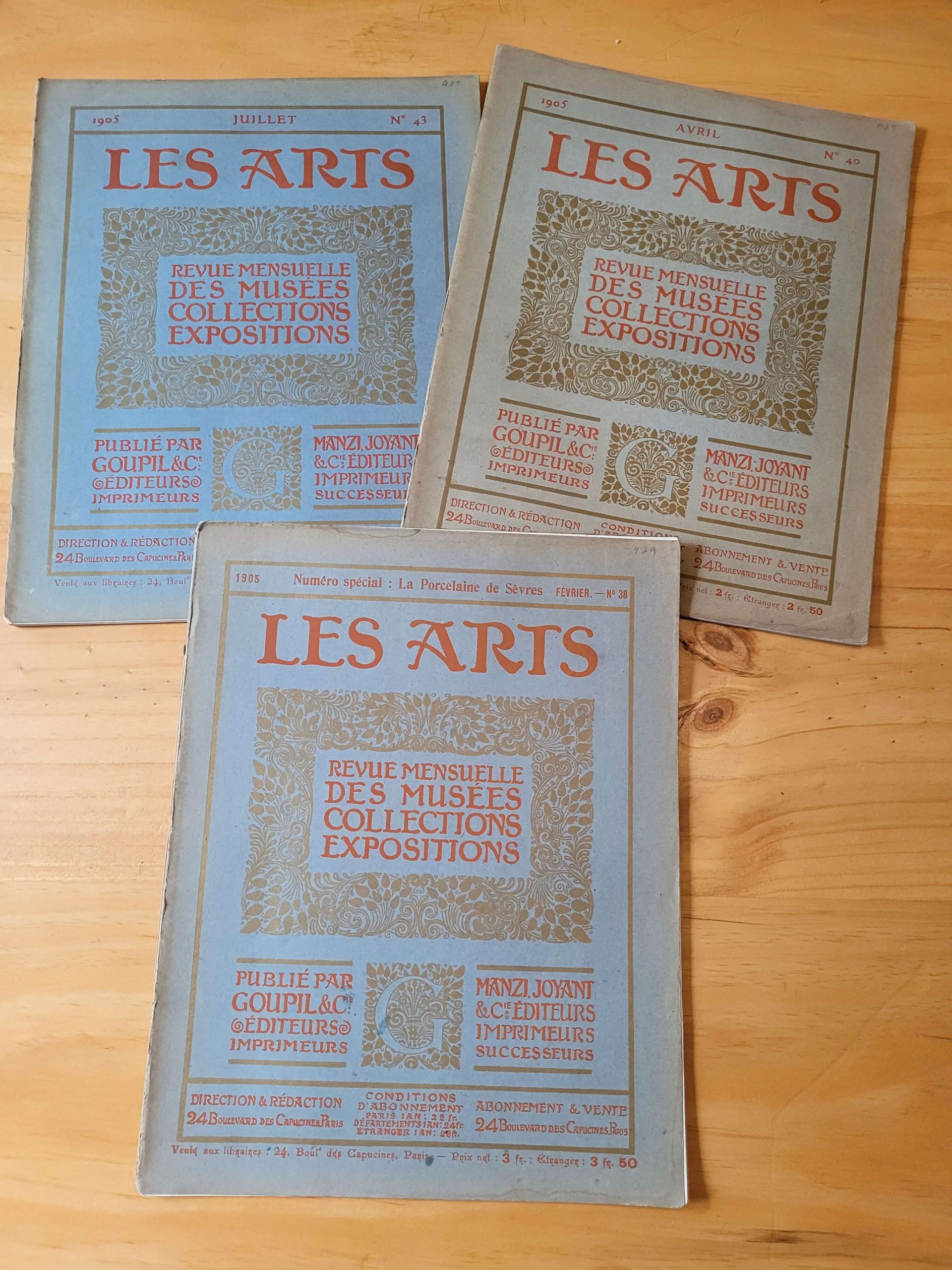 Pack revista LES ARTS de 1905 (x3)