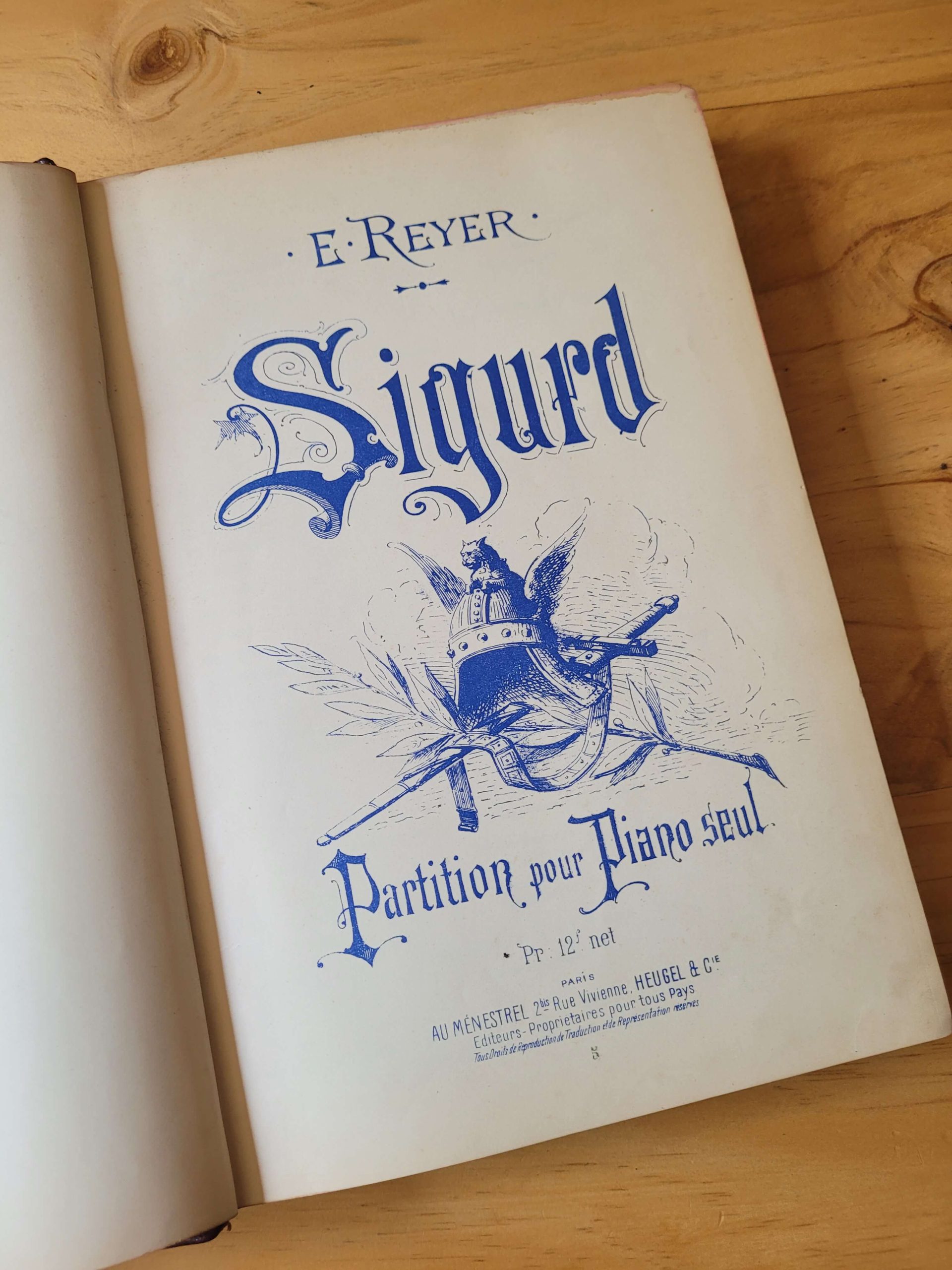 Partituras para piano de ópera SIGURD (1891) (E. Reyer)