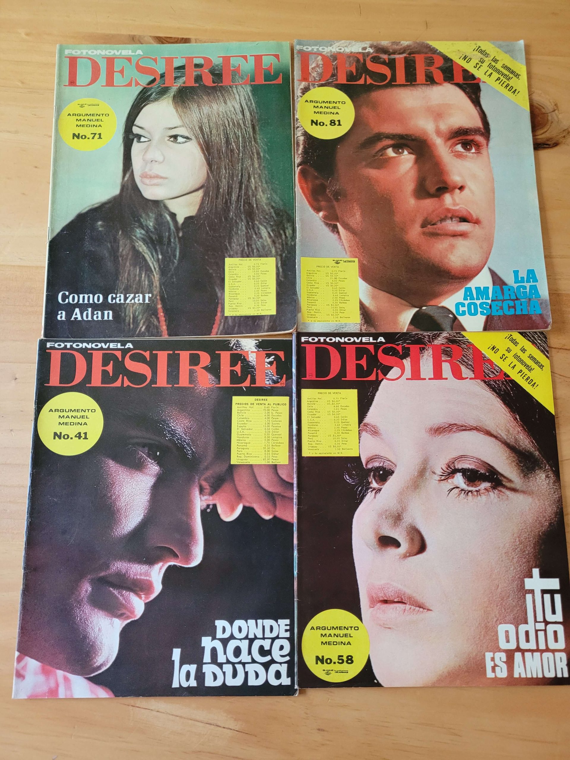 Pack revista DESIREE, fotonovela (x4)