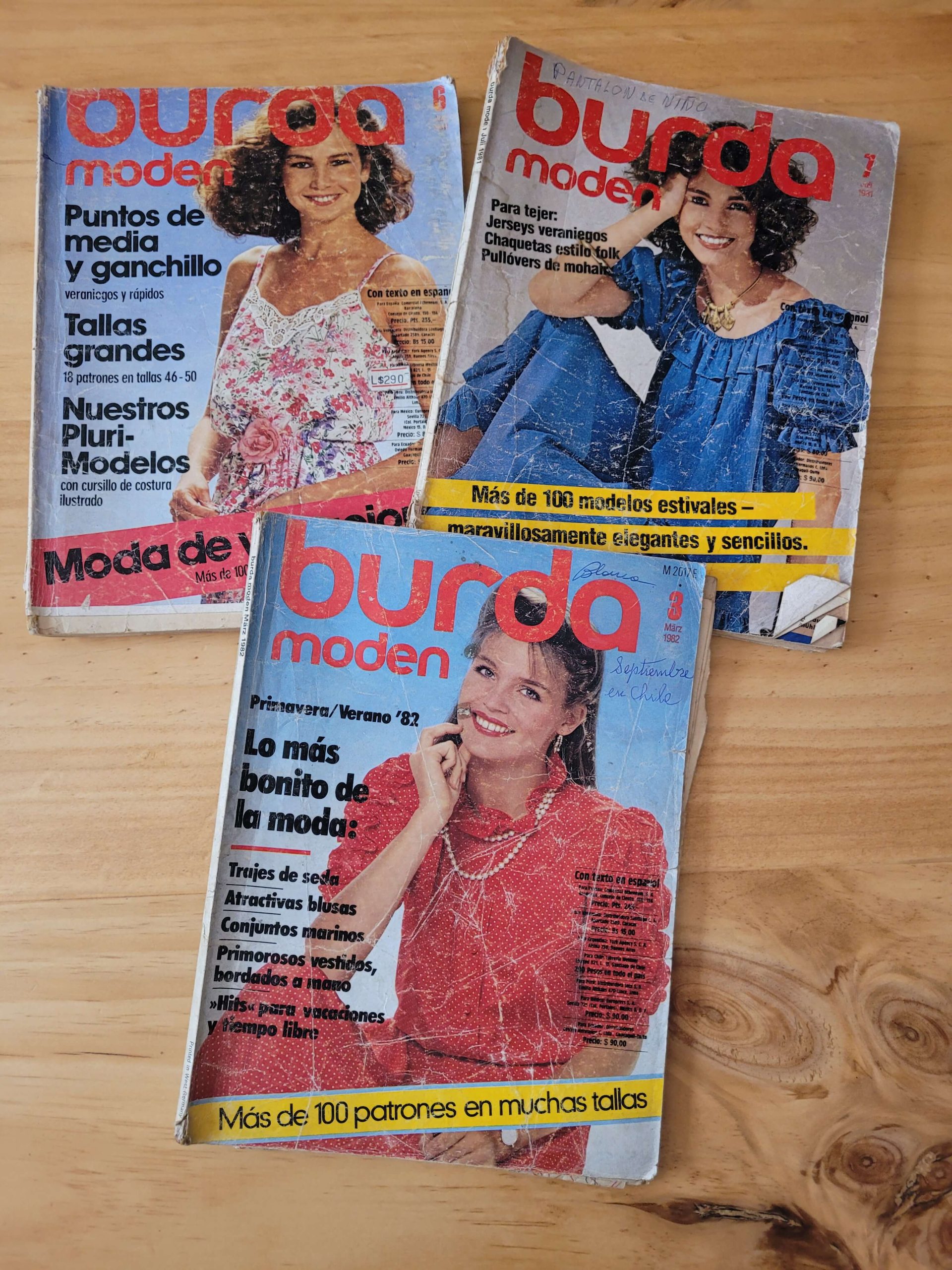 Pack revista BURDA años 70s (x3)