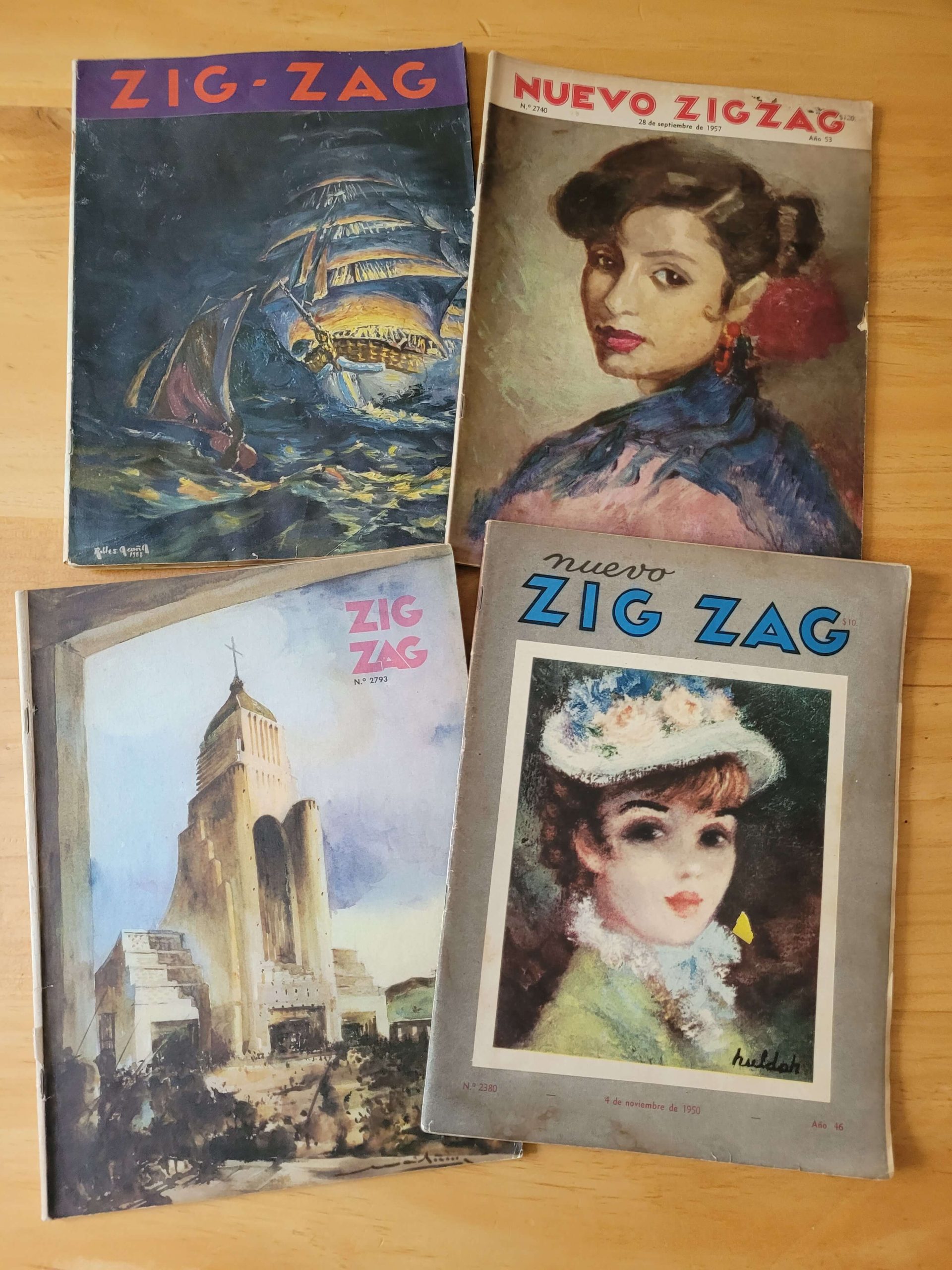 Pack revista Zig Zag años 50s -Cultura y miscelaneos- (x4)