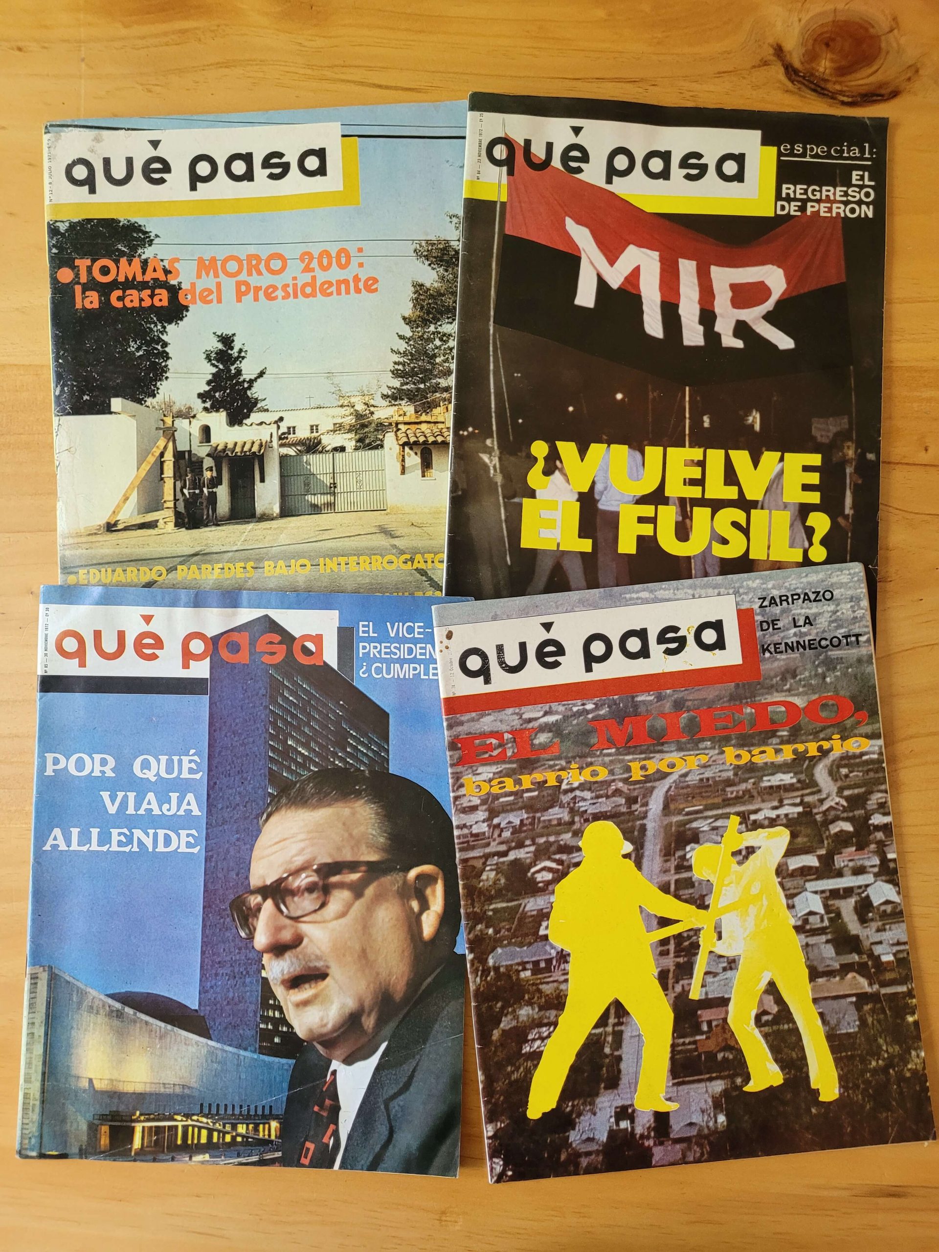 Pack revista QUÉ PASA principios de los 70s (x4)