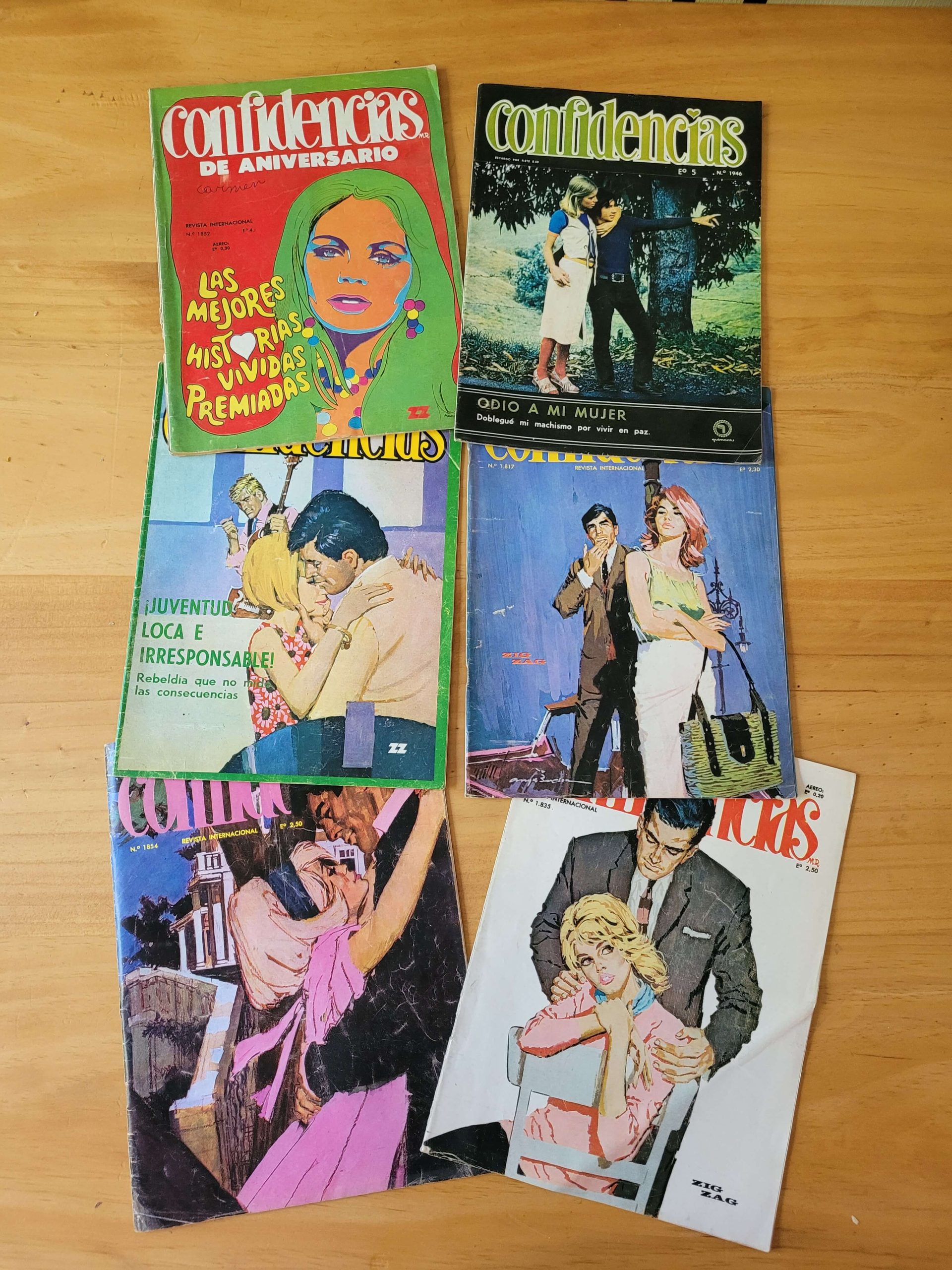 Pack revista CONFIDENCIAS, 1969 (x6)