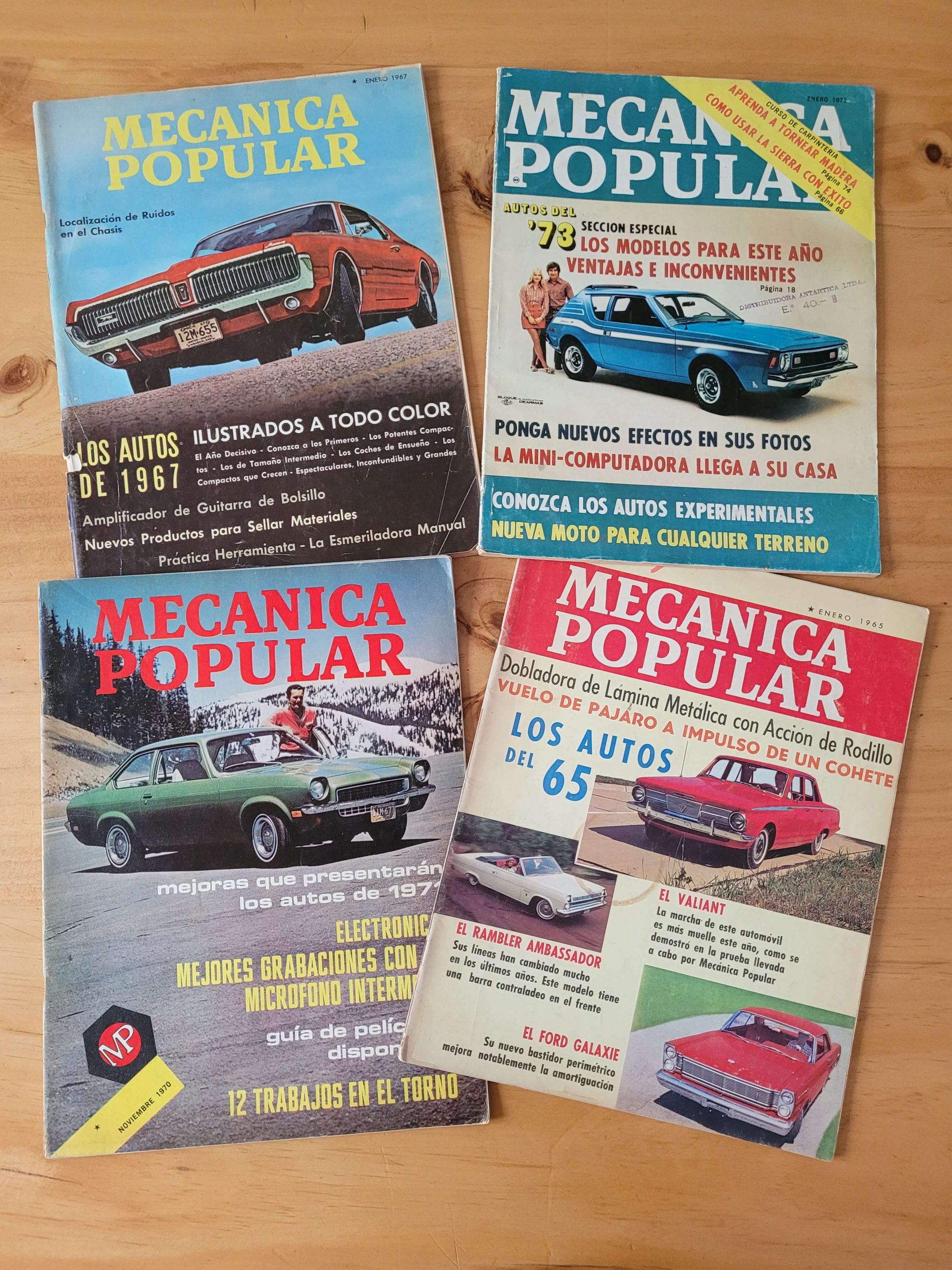 Pack MECANICA POPULAR -Automóviles de los 60s y 70s- (x4)