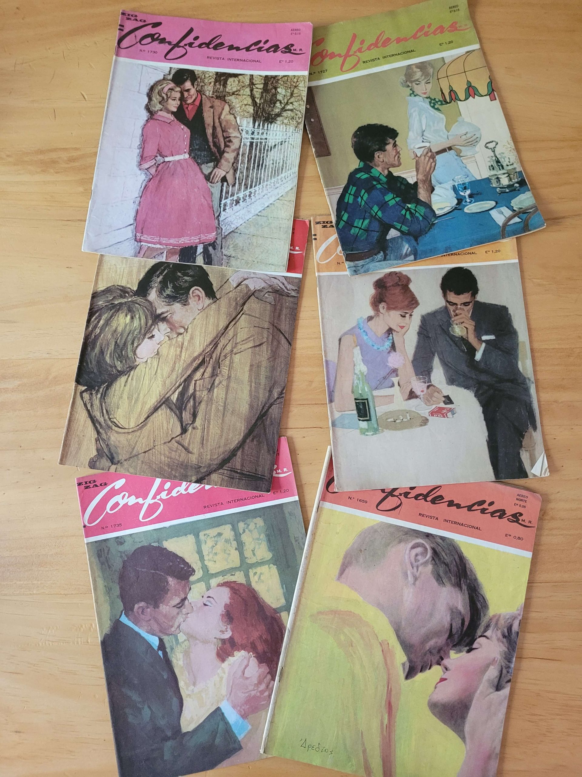 Pack revista CONFIDENCIAS años 60s (x6)