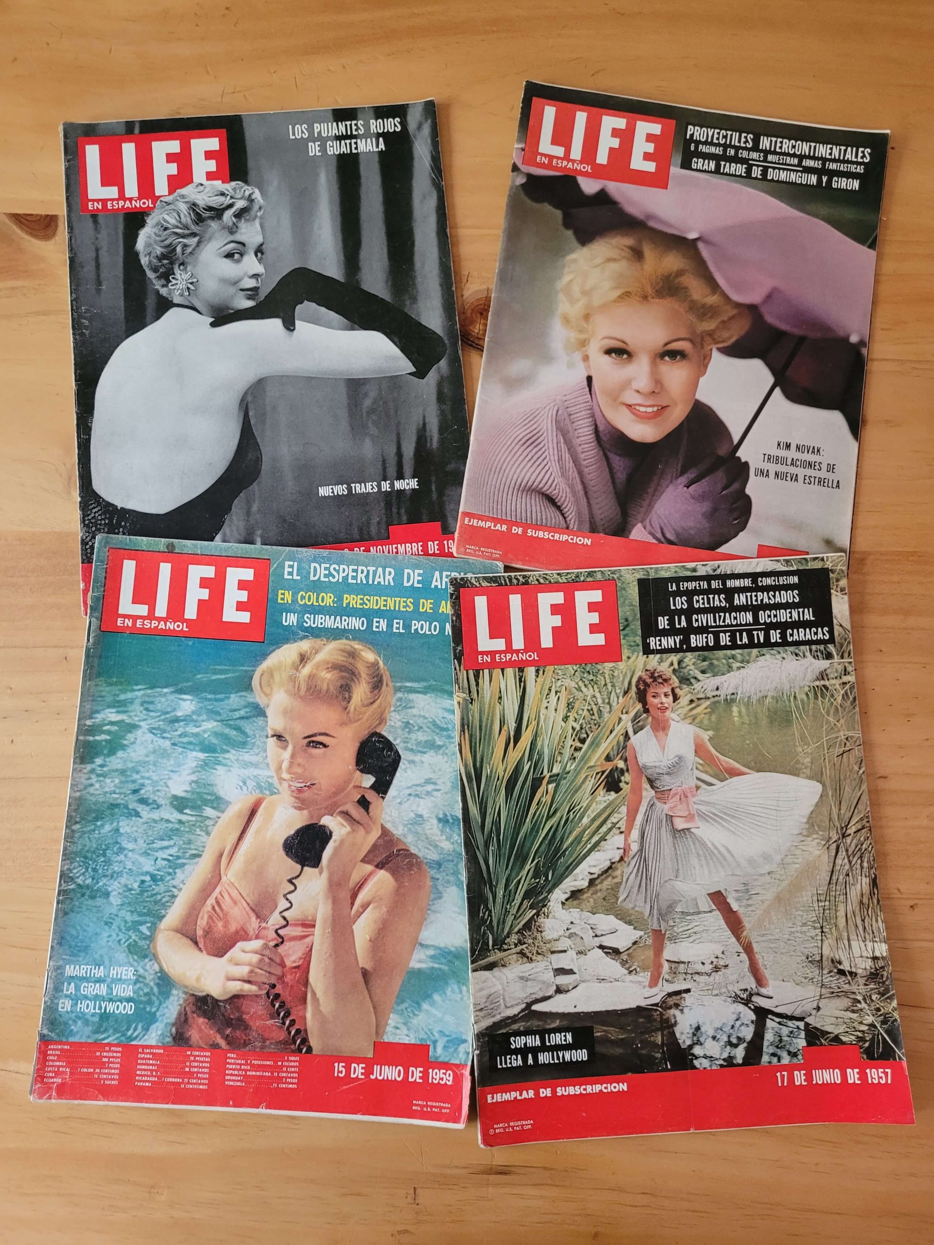 Pack revista LIFE, años 50s -Divas- (x4)