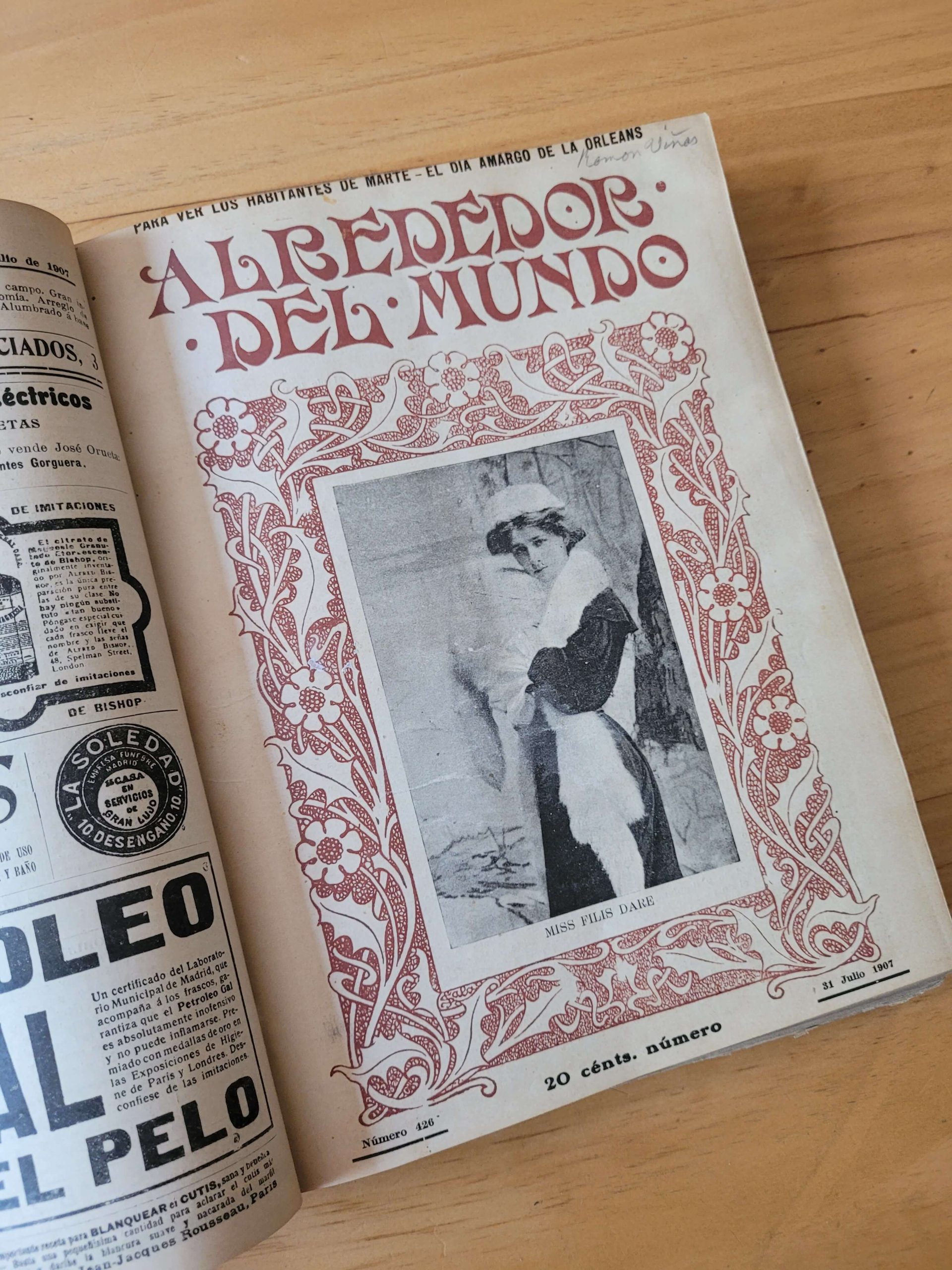 (1907) Empaste revista ALREDEDOR DEL MUNDO (25 revistas)