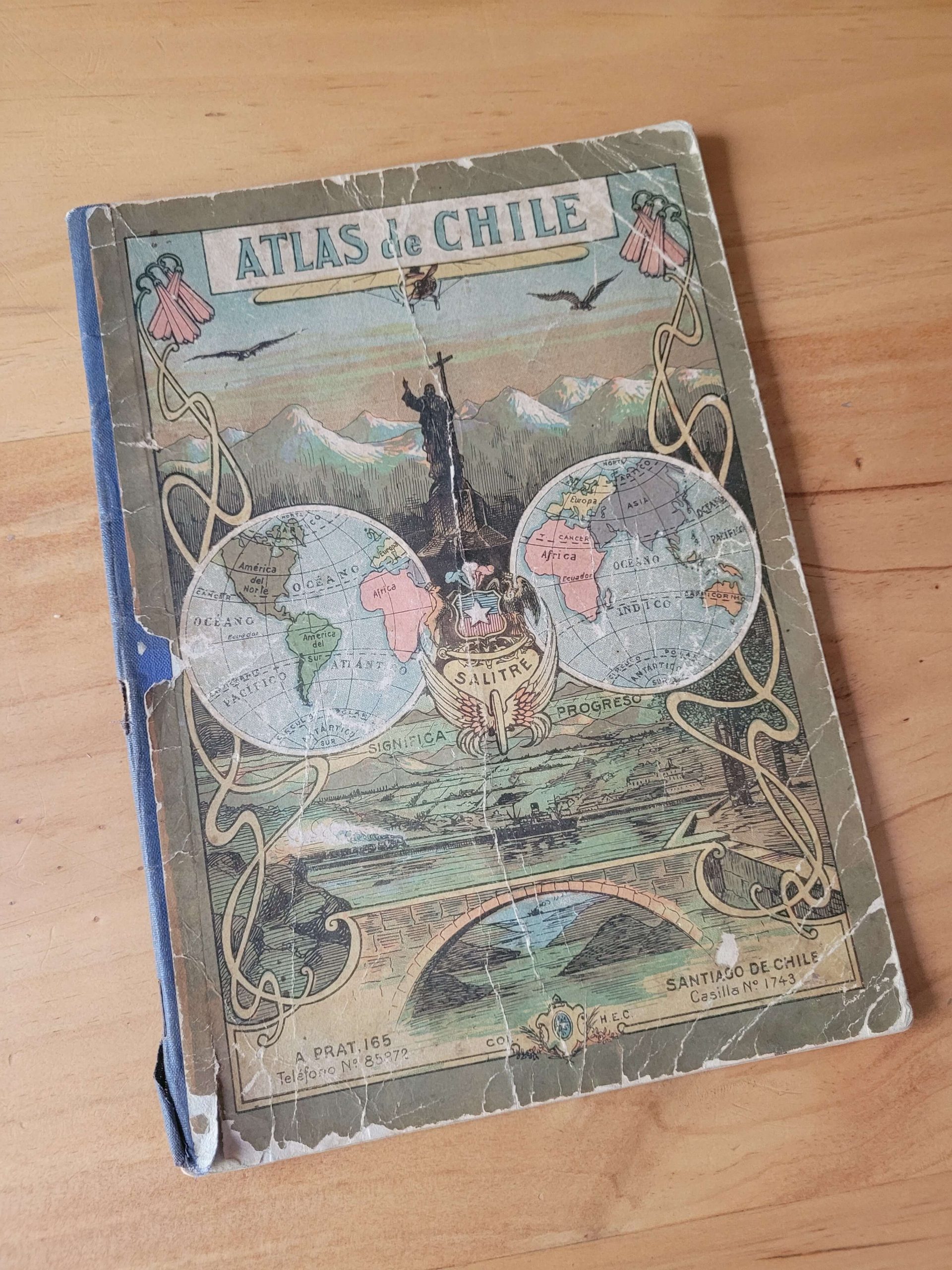 (1931) Libro ATLAS DE CHILE (Librería Escuela Cristiana)