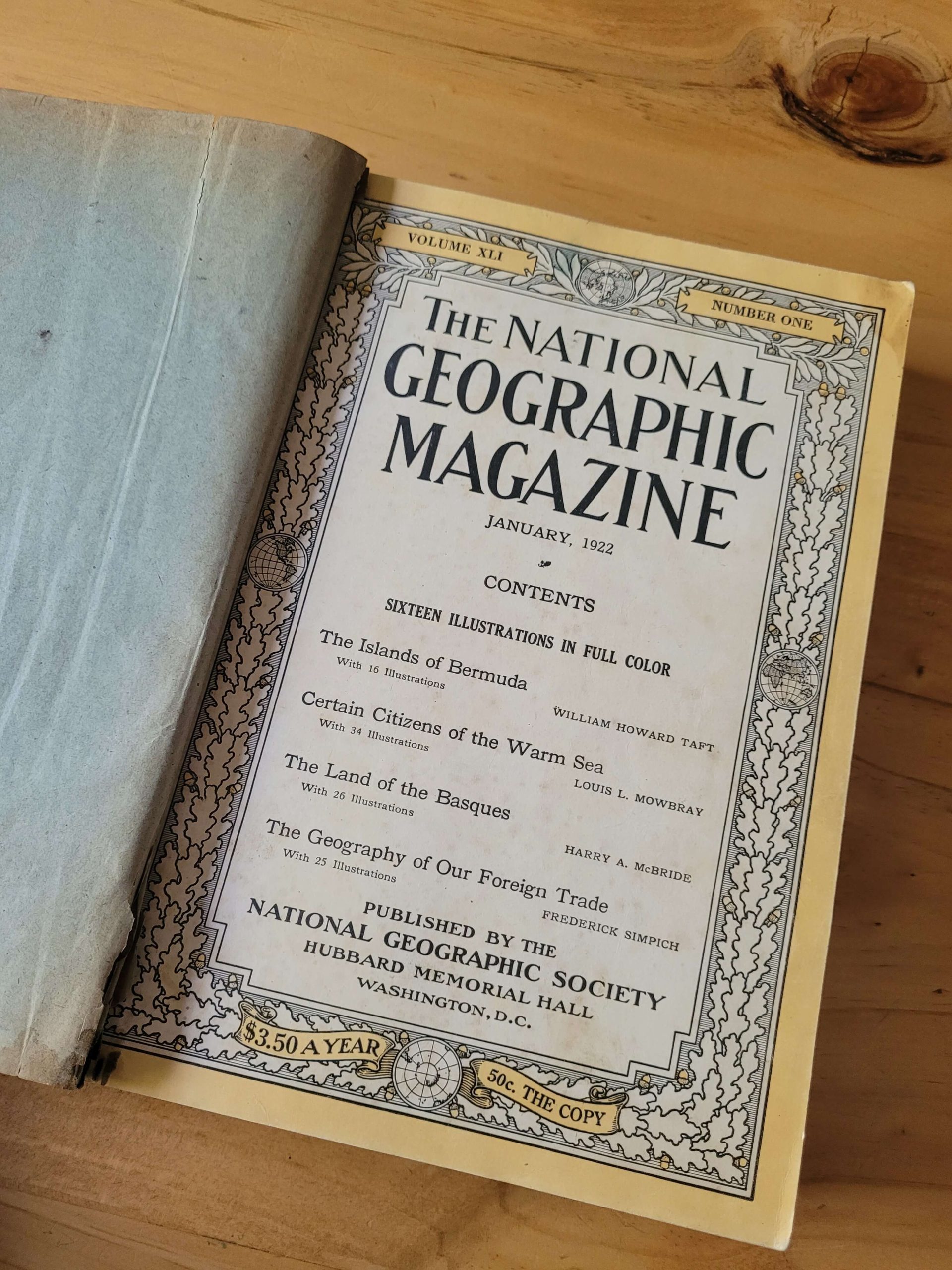 (1922) Empaste NATIONAL GEOGRAPHIC (8 revistas)