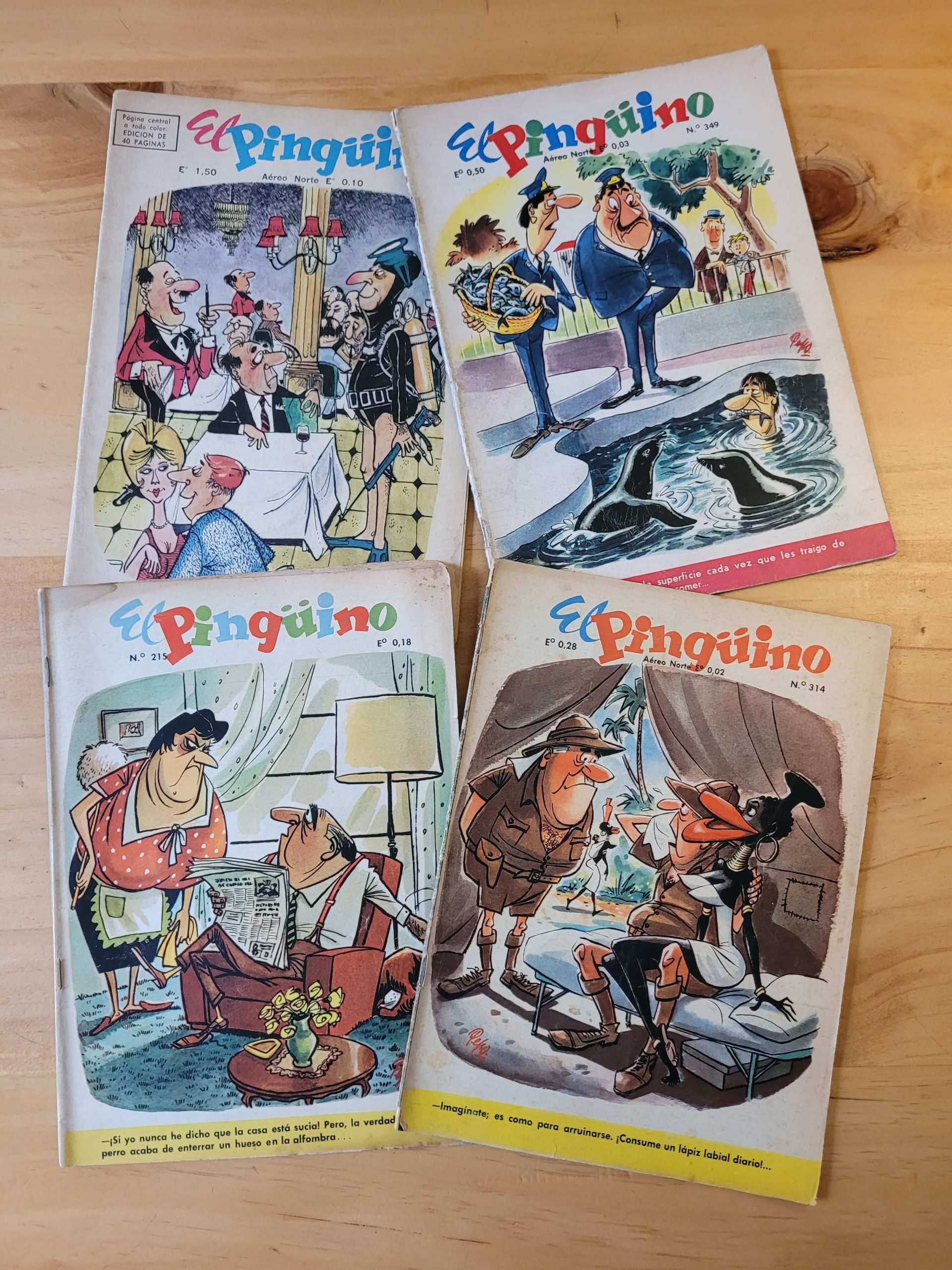 Pack revista El Pinguino, años 60s (x4)