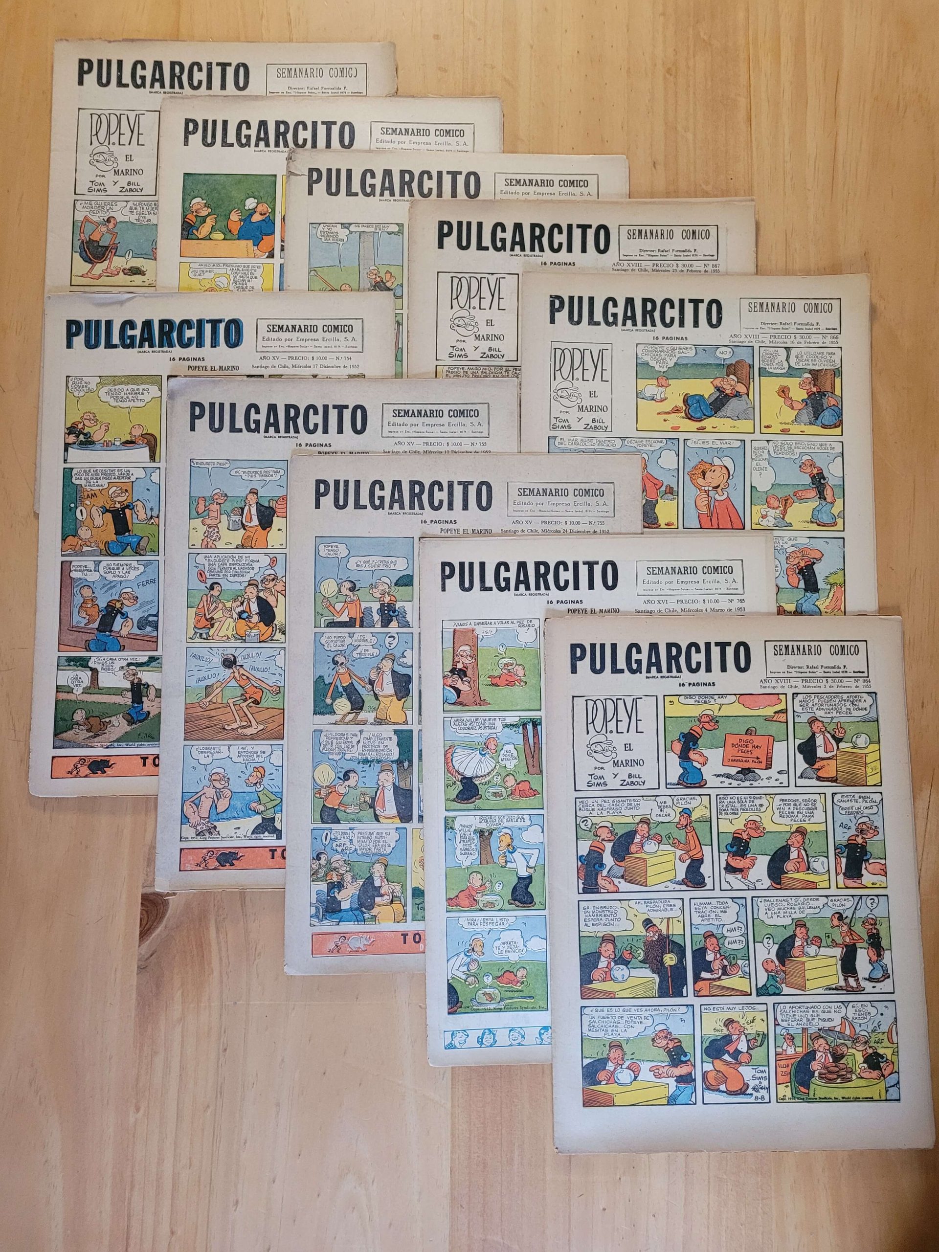 Pack revista PULGARCITO años 50s (x10)