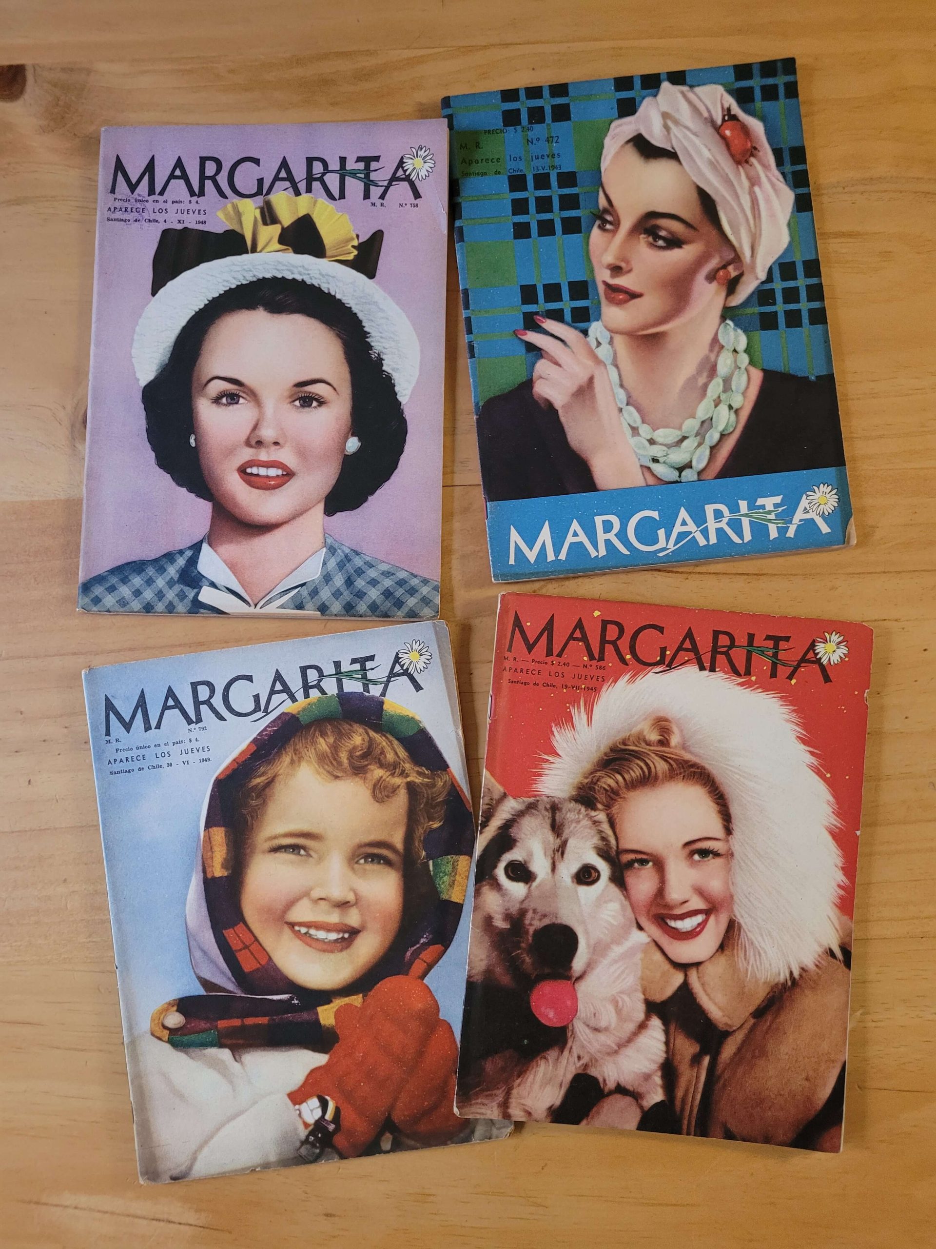 Pack revistas MARGARITA años 40s -Moda y mujer- (x4)