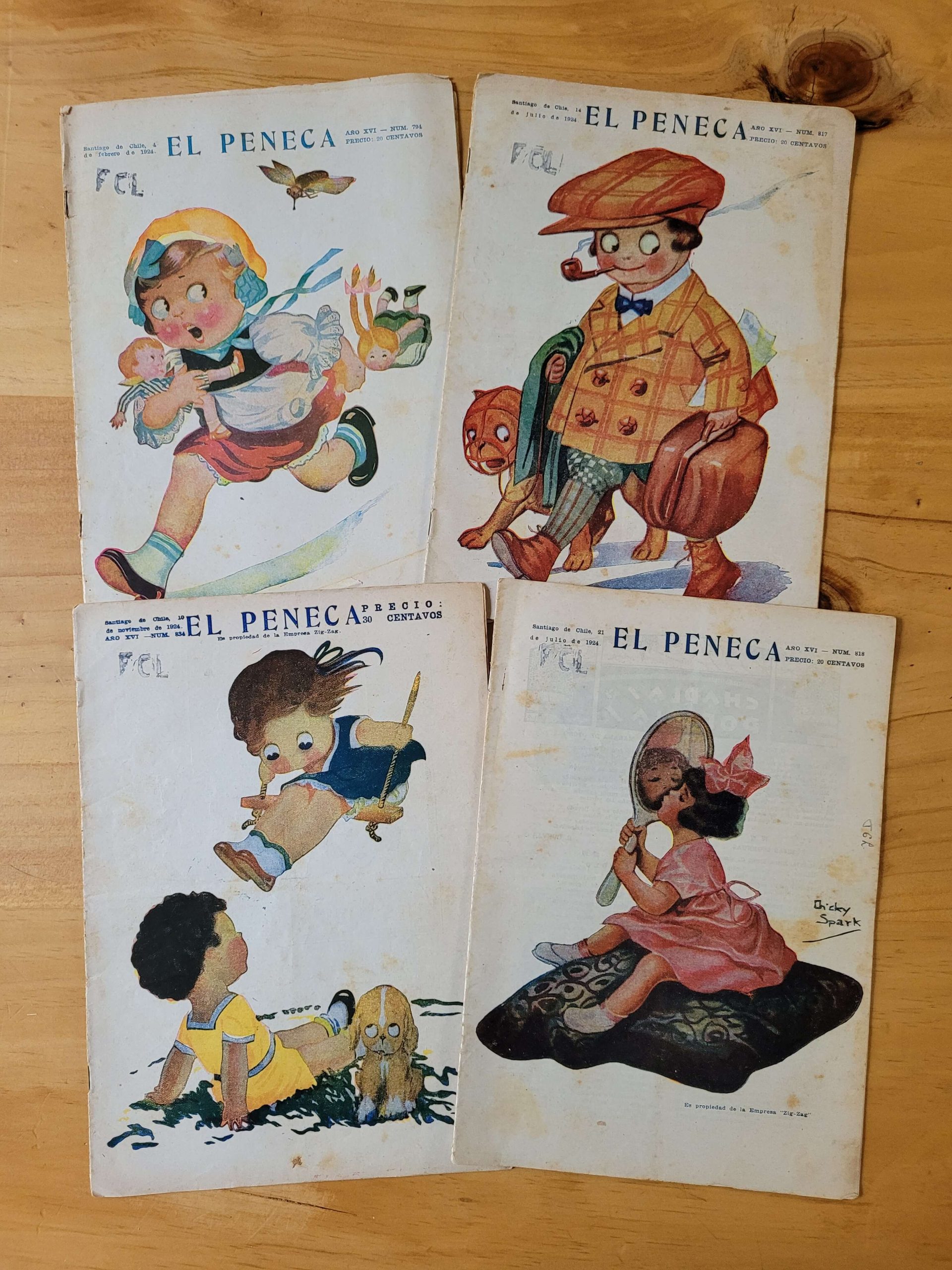 Pack revista EL PENECA, años 20s -1924- (x4)