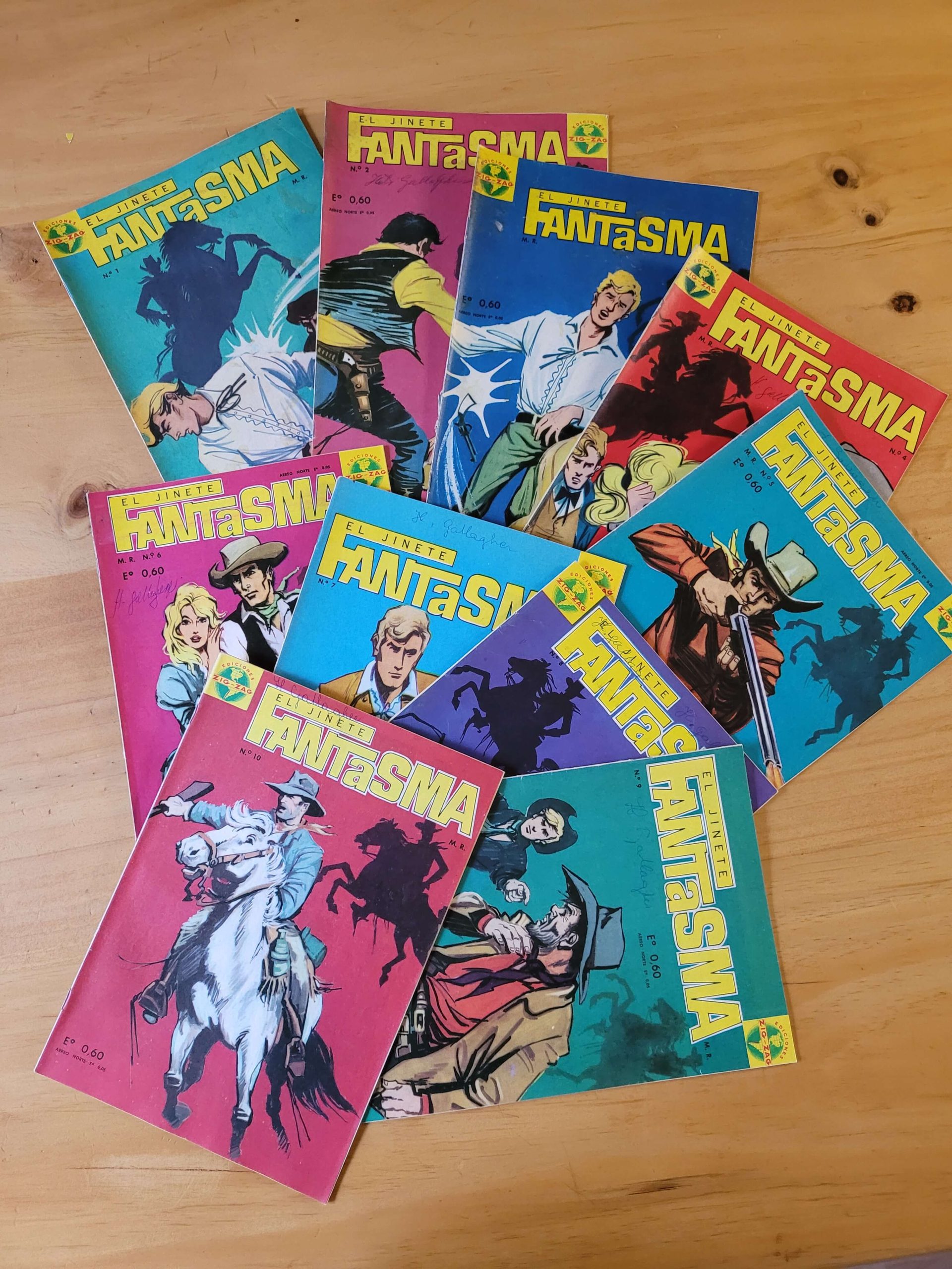 Colección primeros 10 números de EL JINETE FANTASMA años 60s