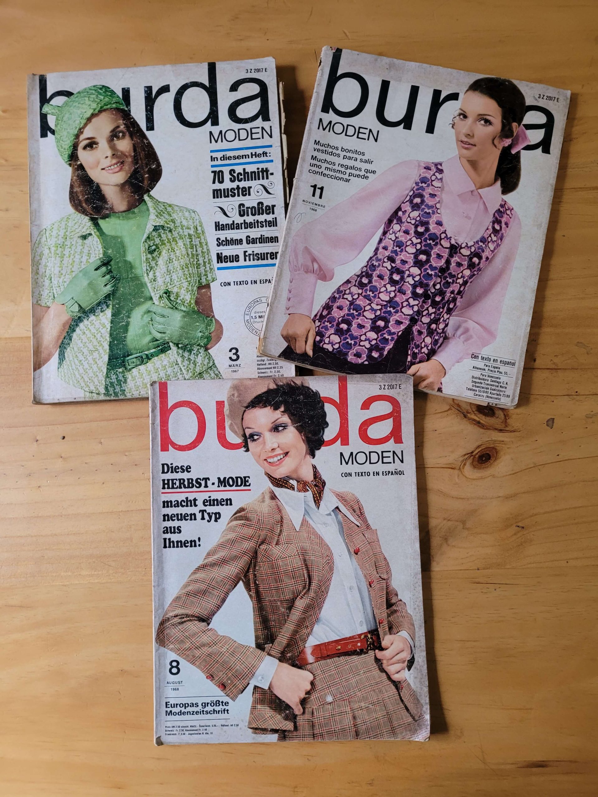 Pack revista BURDA años 60s (x3)