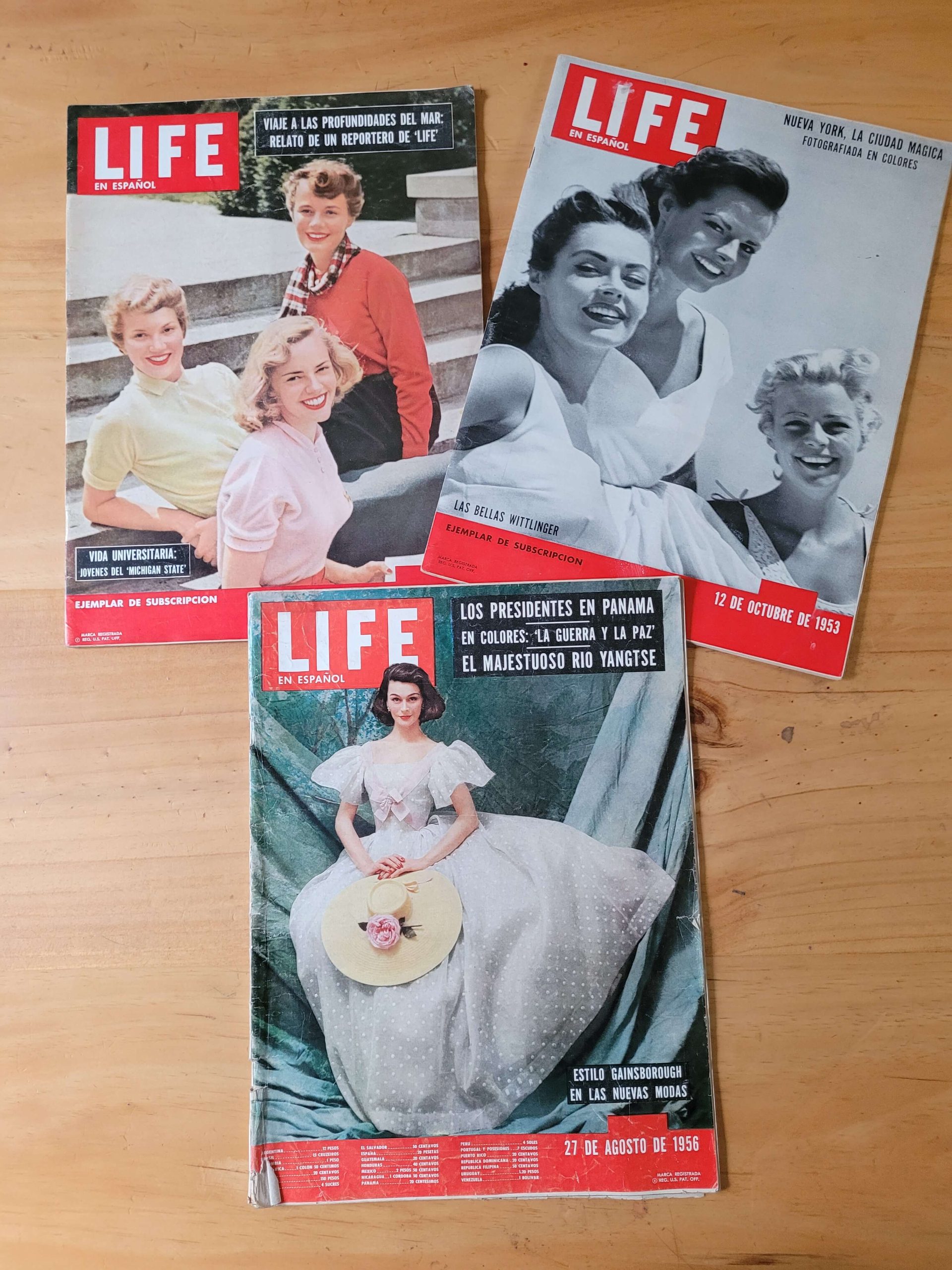 Pack revista LIFE, años 50s (x3)