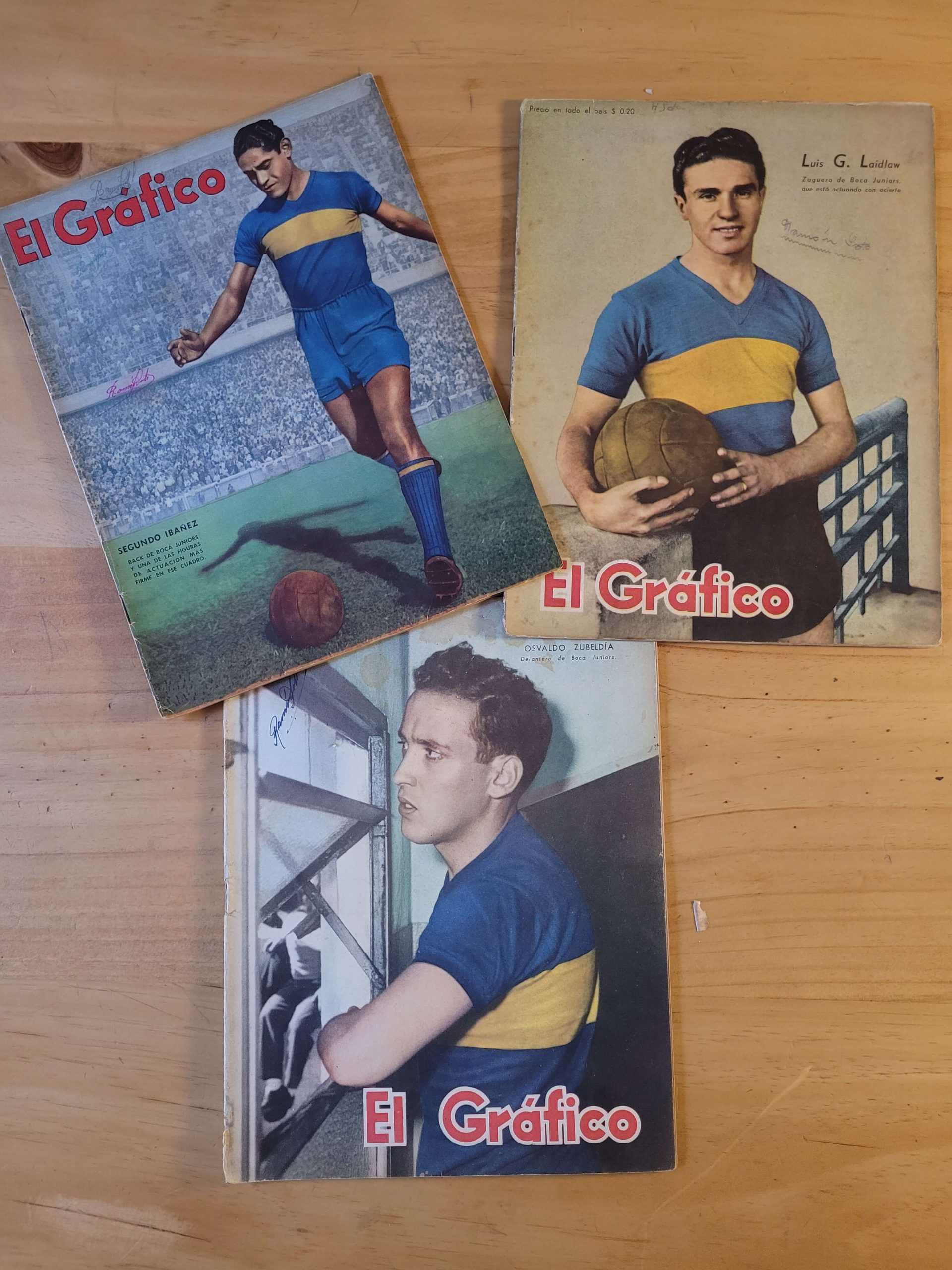 Pack EL GRAFICO (Argentina) -Boca Juniors- años 40s (x4)