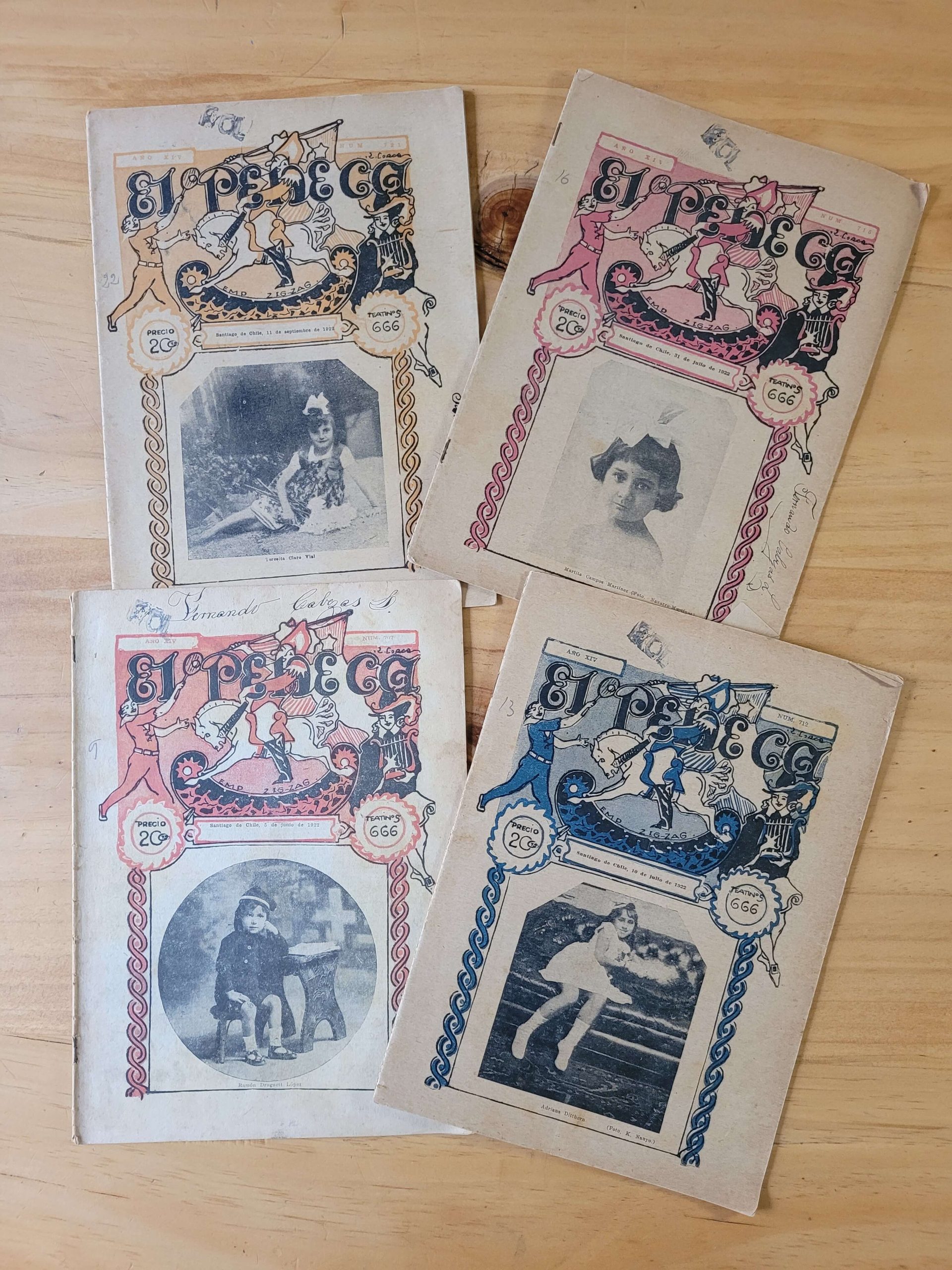 Pack revista EL PENECA, años 20s -1922- (x4)