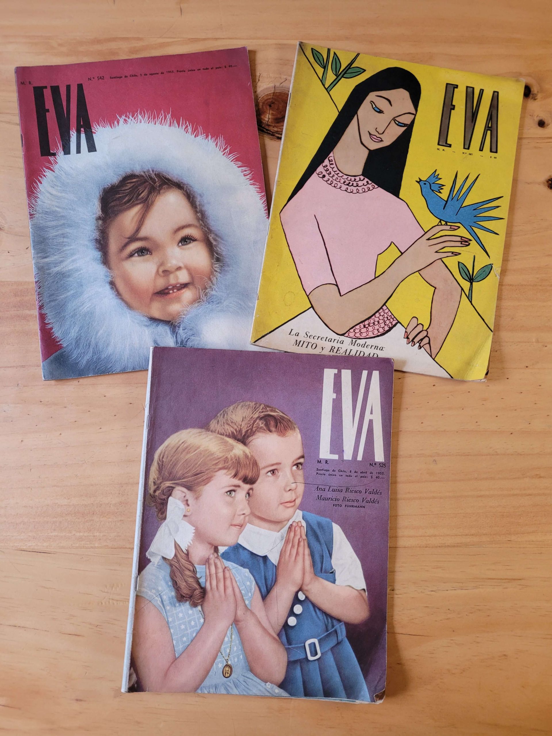 Pack revistas EVA, años 50s -Moda y mujer- (x3)