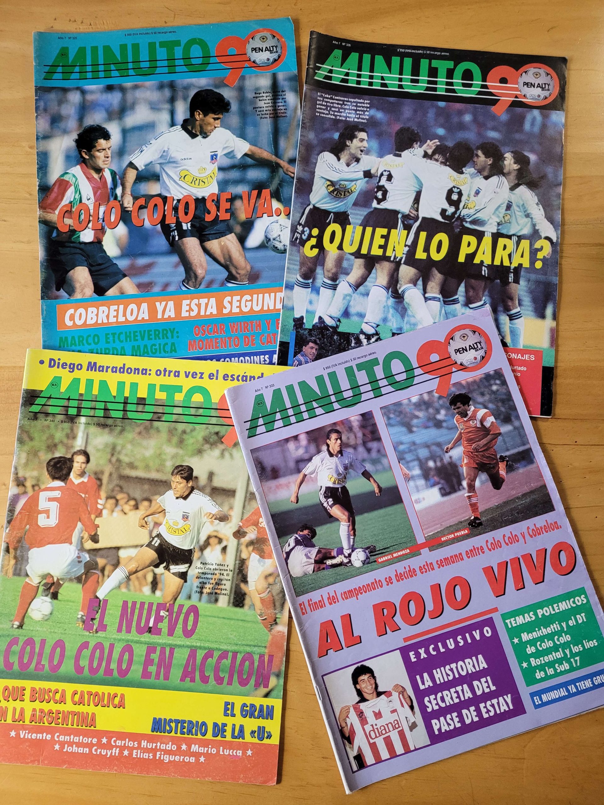 Pack revista MINUTO 90 (x4)