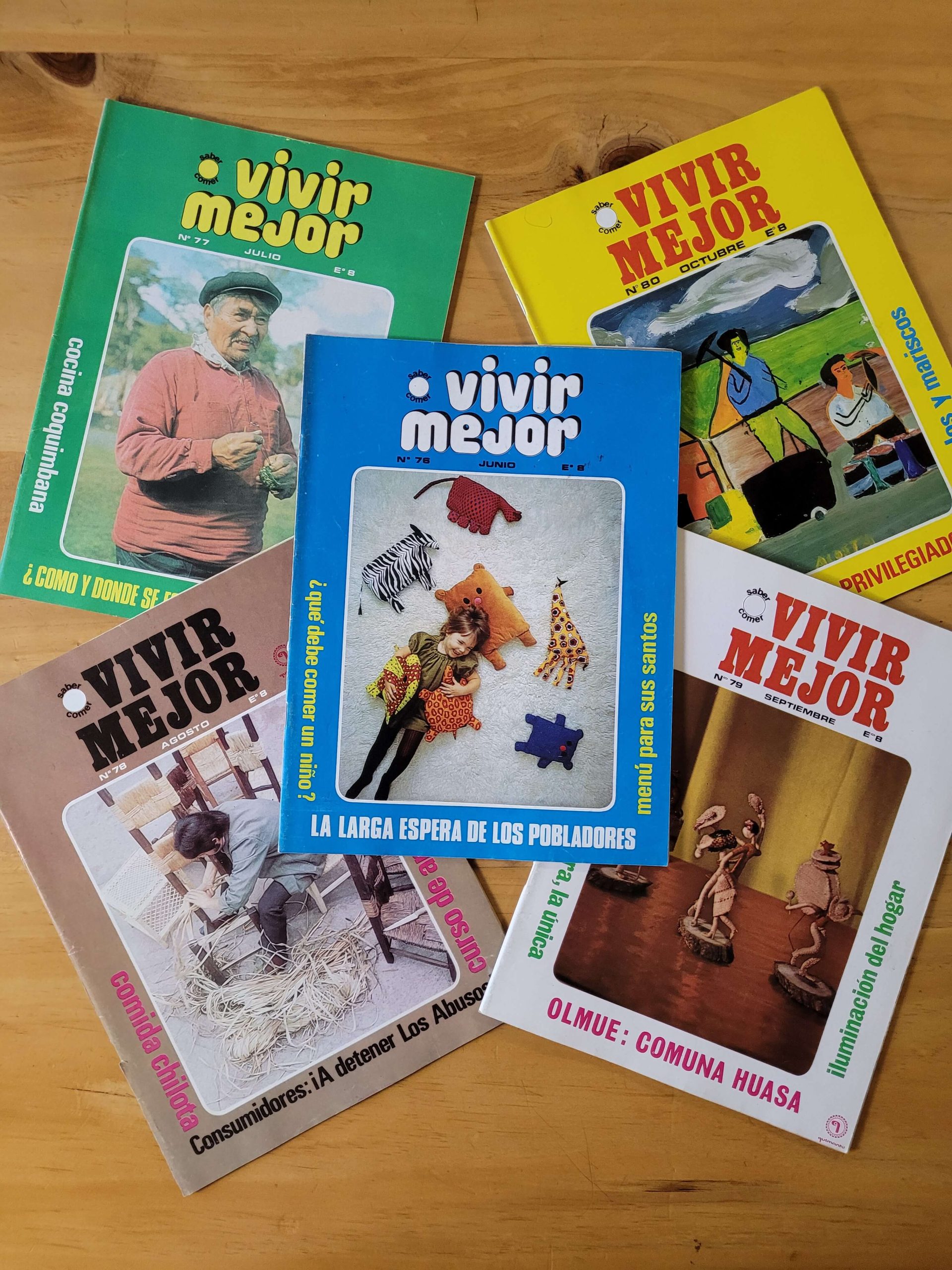 Pack revista VIVIR MEJOR años 70s (x5)