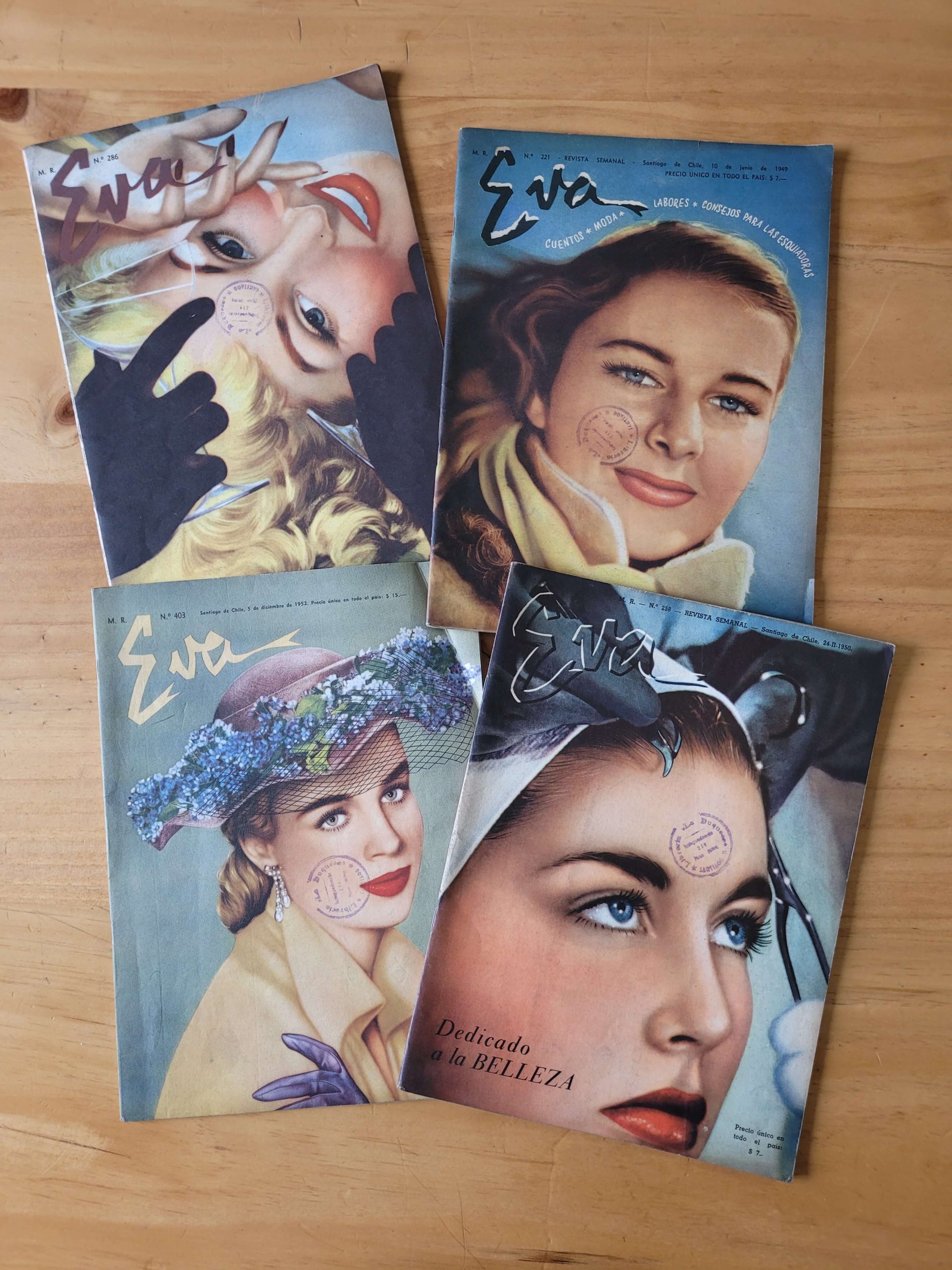 Pack revistas EVA años 40s y 50s -Moda y mujer- (x4)