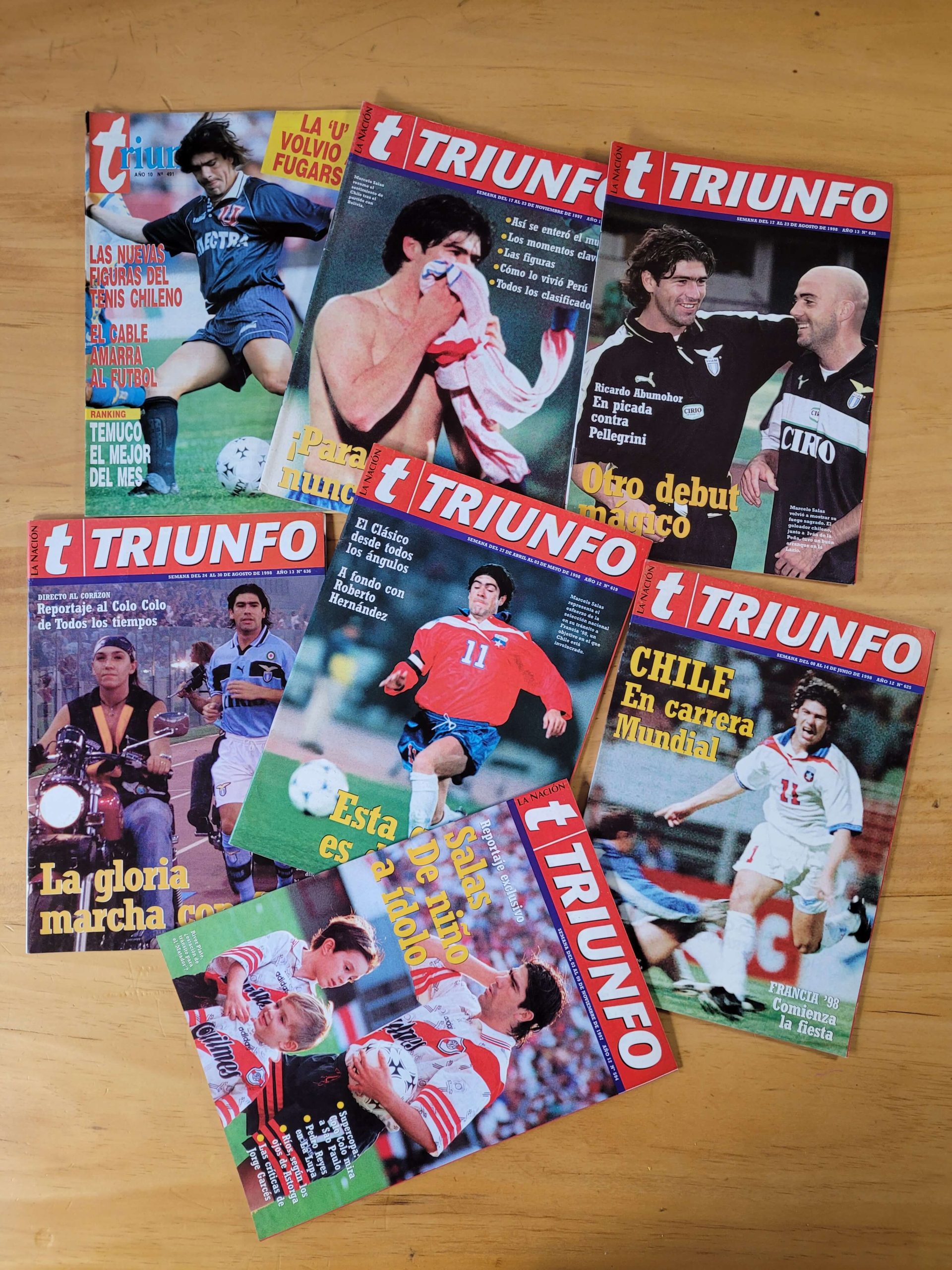 Pack TRIUNFO portadas MARCELO SALAS, años 90s (x7)