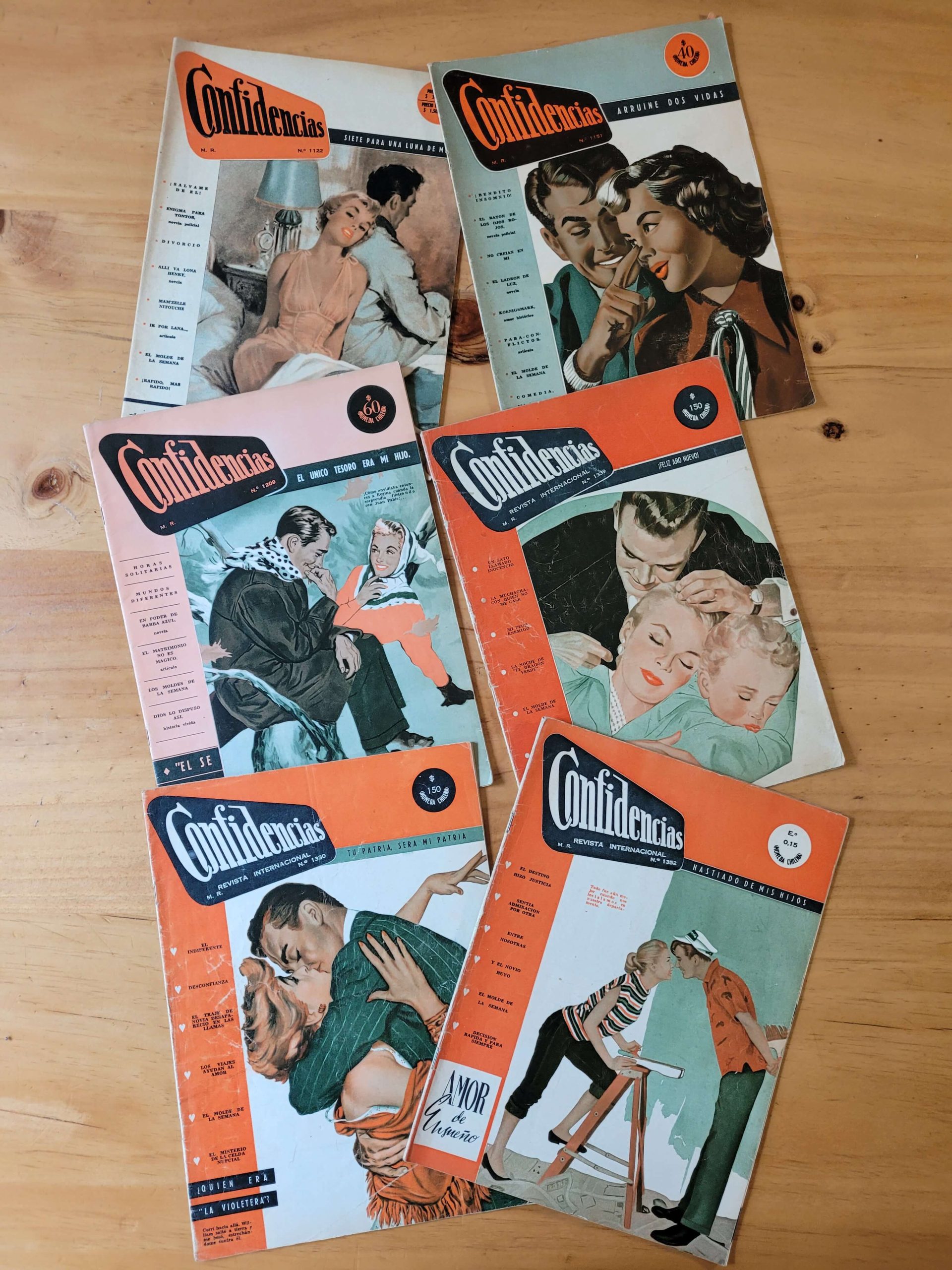 Pack revista CONFIDENCIAS años 50s (x6)