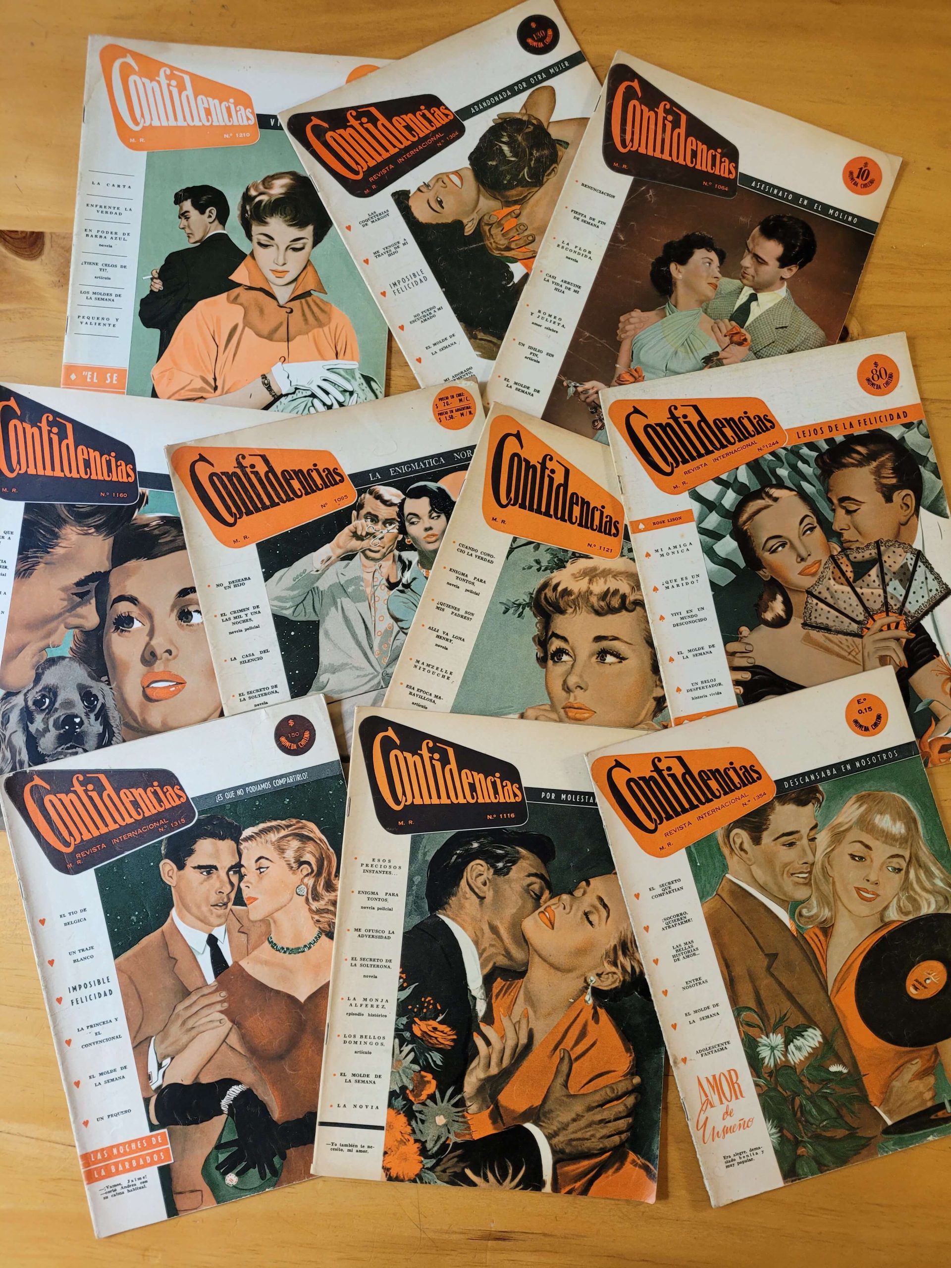 Pack revista CONFIDENCIAS, años 50s (x10)