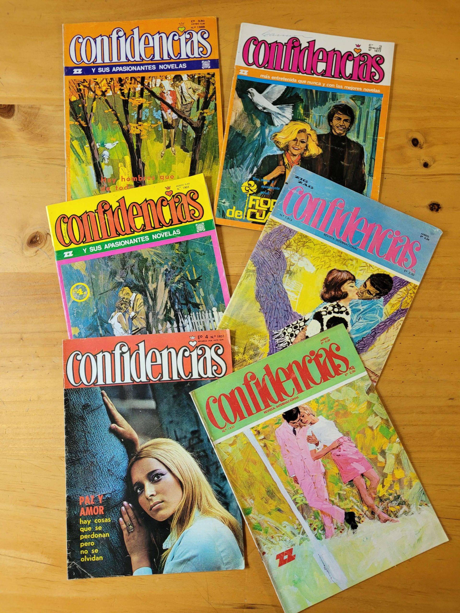 Pack revista CONFIDENCIAS, años 60s (x6)