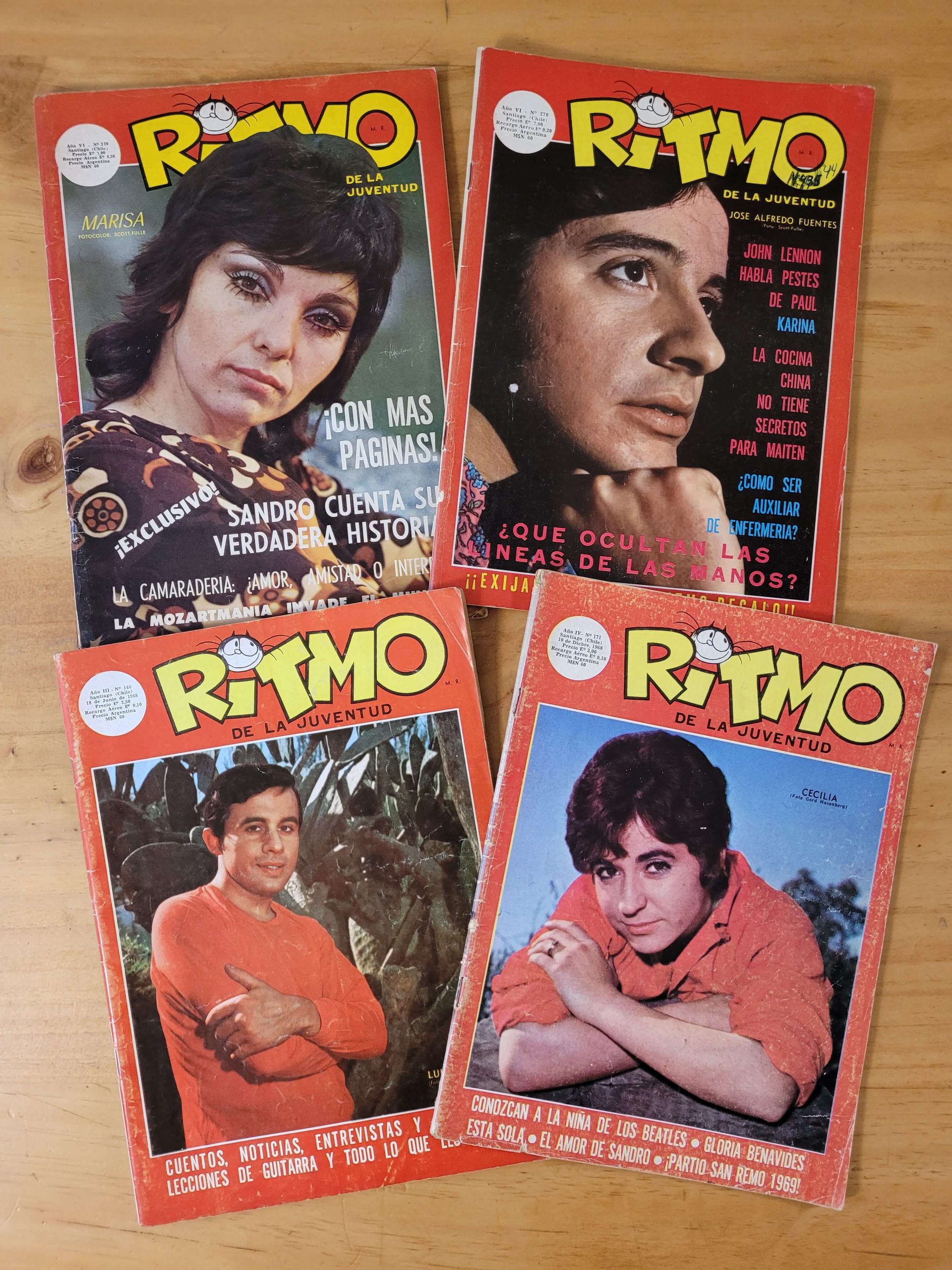 Pack revista RITMO, años 60s (x4)